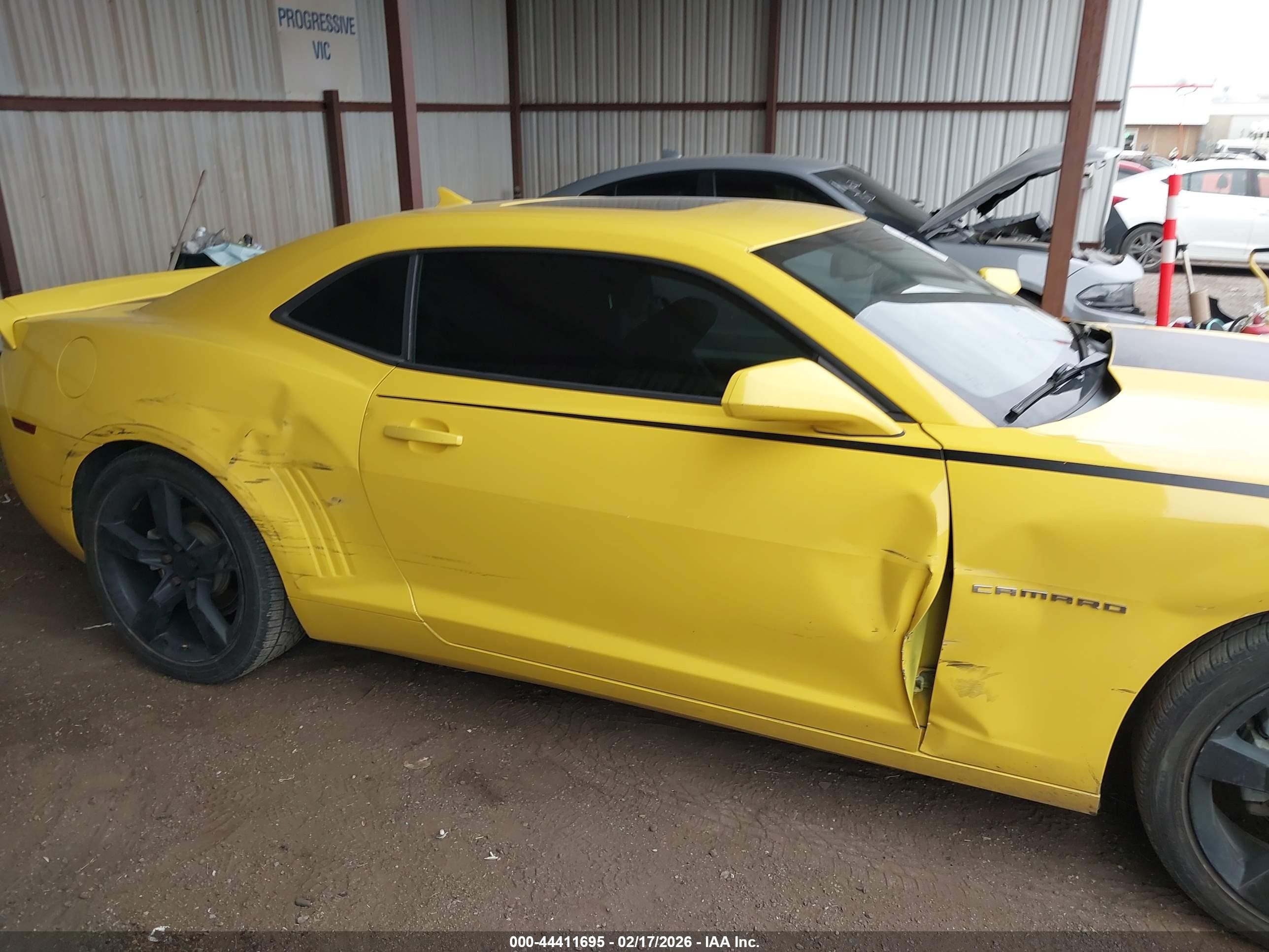 2012 Chevrolet Camaro 1lt Yellow vin: 2G1FB1E35C9204132