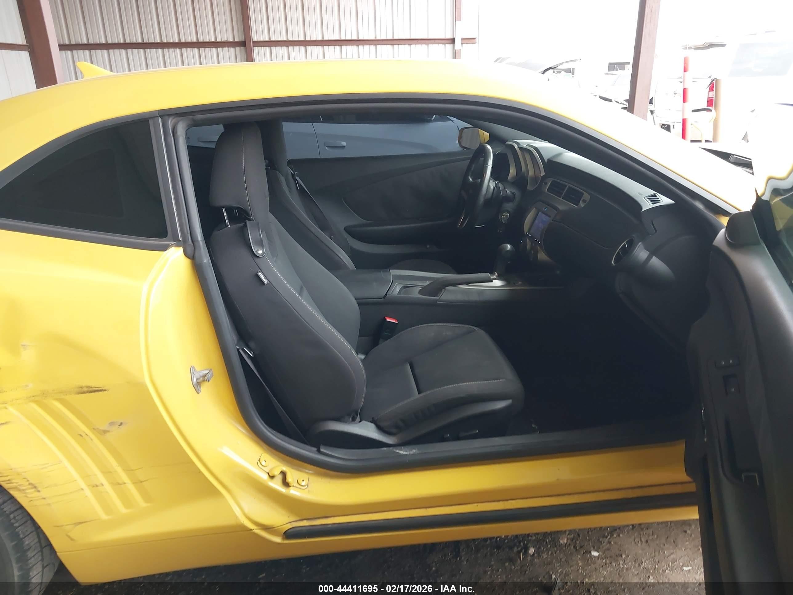 2012 Chevrolet Camaro 1lt Yellow vin: 2G1FB1E35C9204132