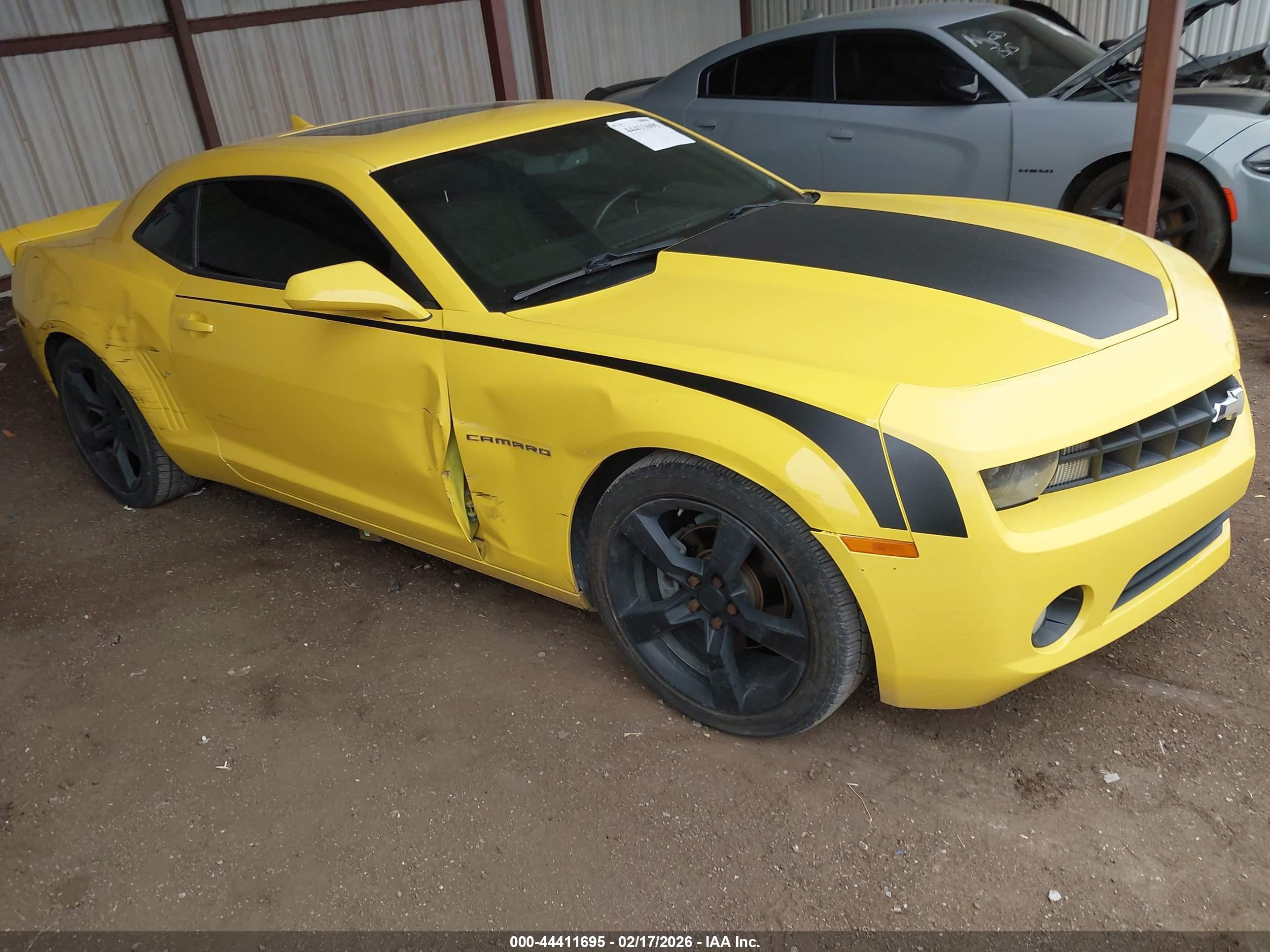 2012 Chevrolet Camaro 1lt Yellow vin: 2G1FB1E35C9204132