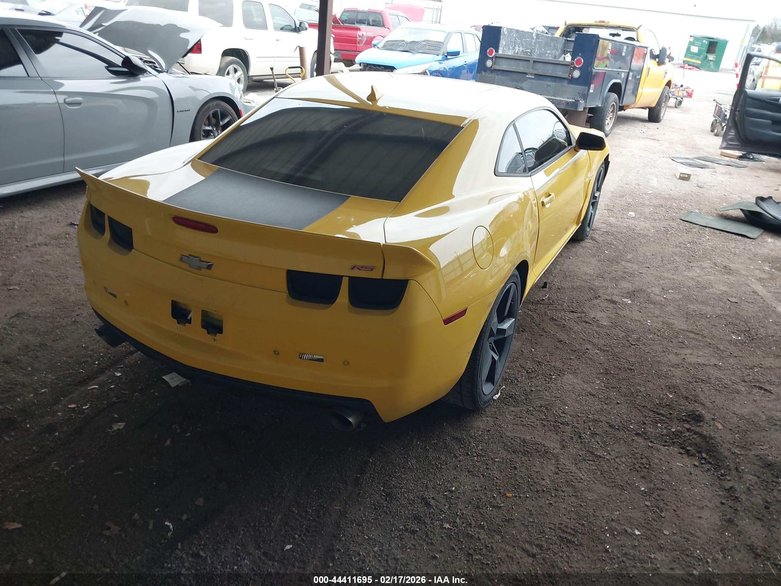 2012 Chevrolet Camaro 1lt Yellow vin: 2G1FB1E35C9204132