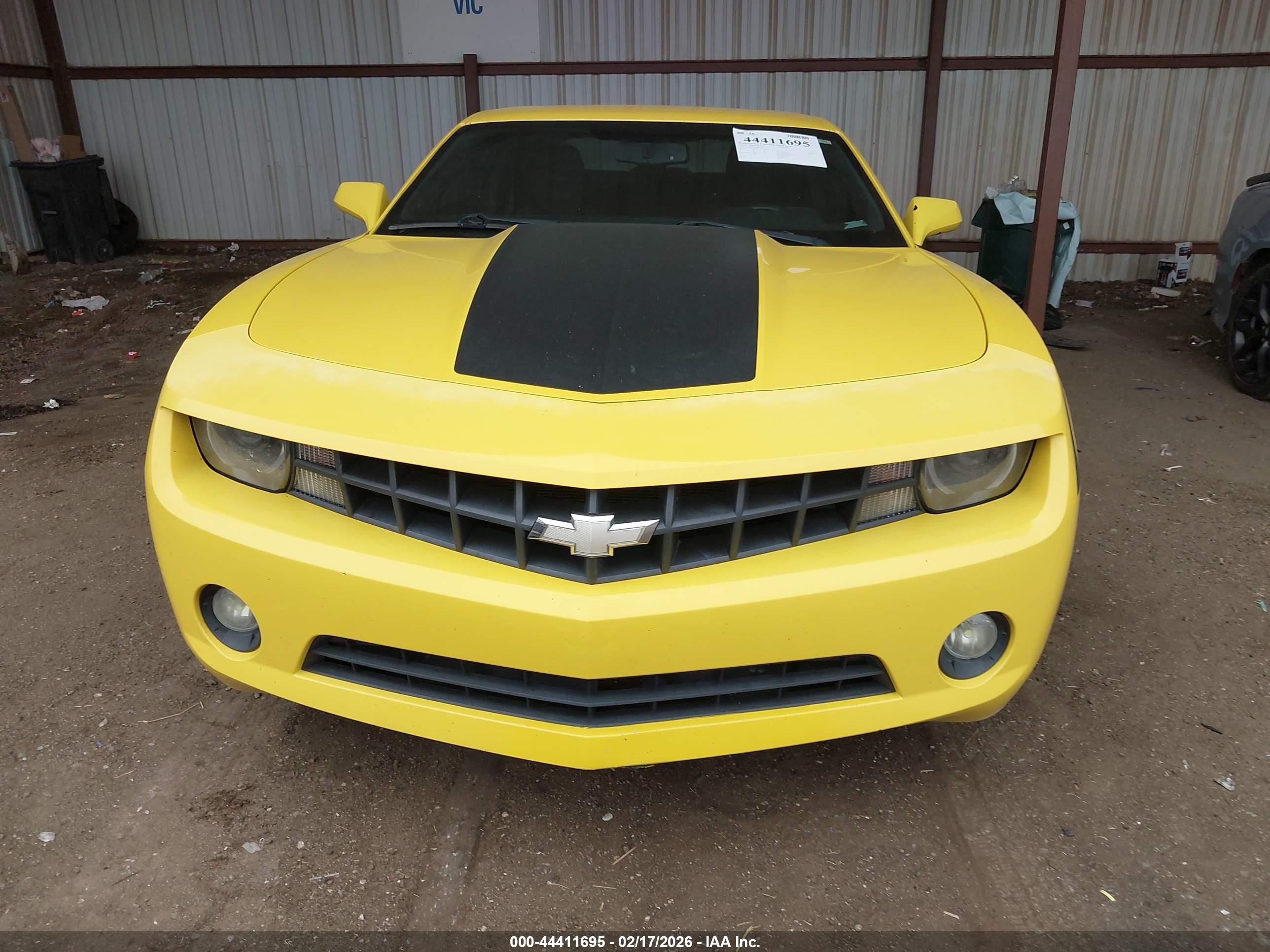 2012 Chevrolet Camaro 1lt Yellow vin: 2G1FB1E35C9204132