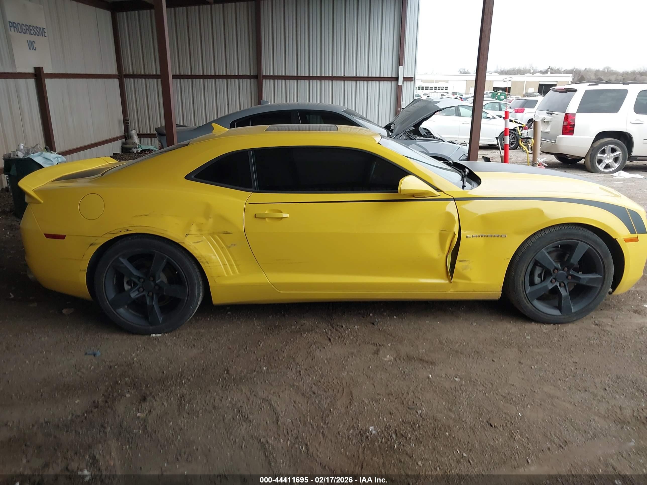 2012 Chevrolet Camaro 1lt Yellow vin: 2G1FB1E35C9204132