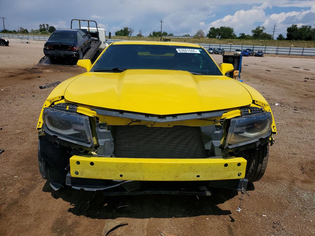 2015 Chevrolet Camaro Ls Yellow vin: 2G1FB1E35F9310875