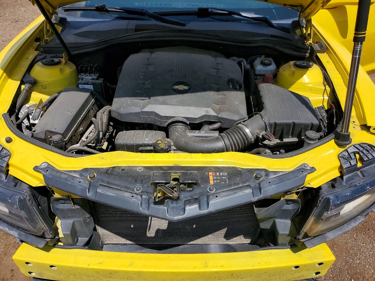 2015 Chevrolet Camaro Ls Yellow vin: 2G1FB1E35F9310875