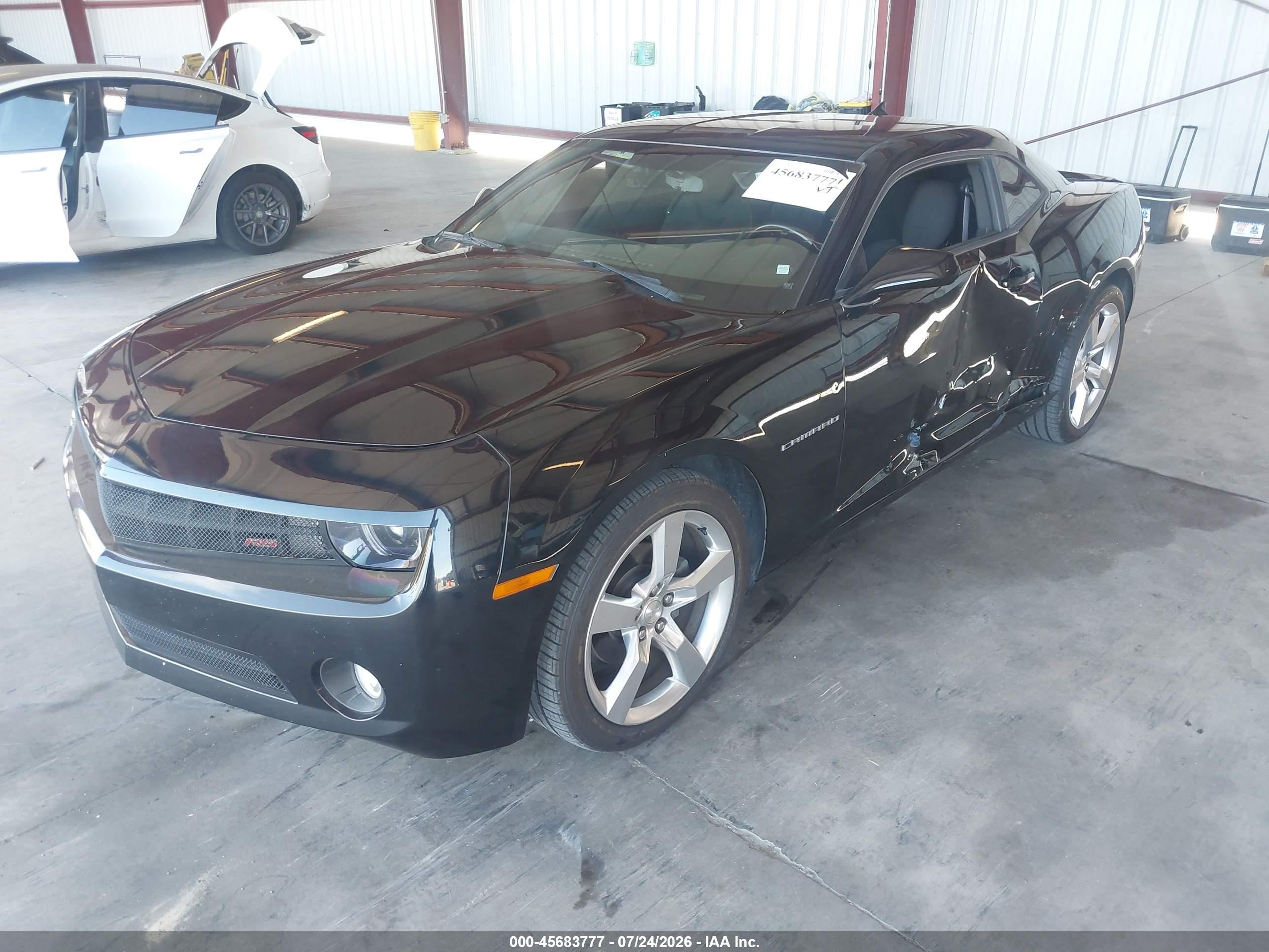 2012 Chevrolet Camaro 1lt Black vin: 2G1FB1E36C9163624