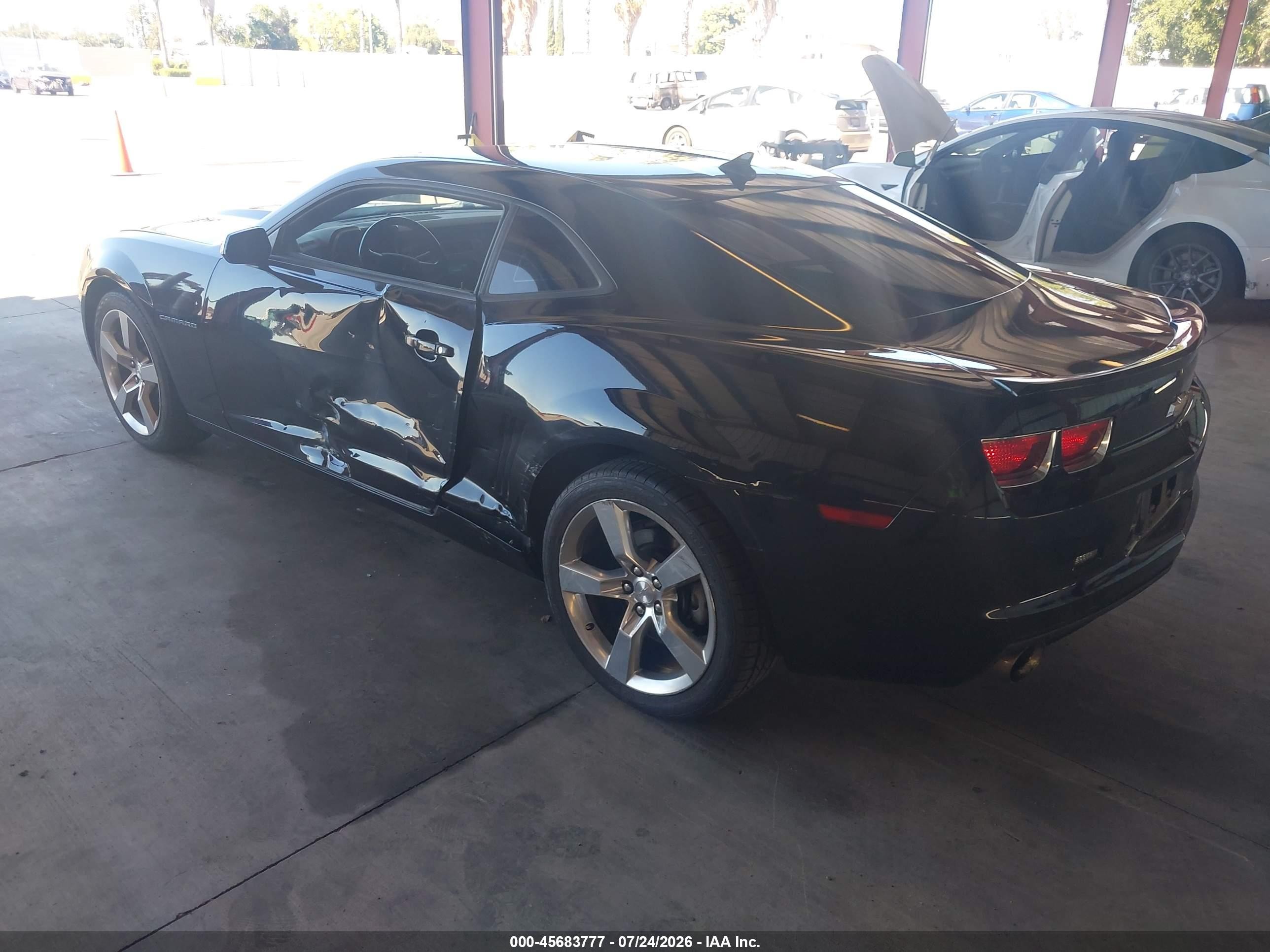 2012 Chevrolet Camaro 1lt Black vin: 2G1FB1E36C9163624