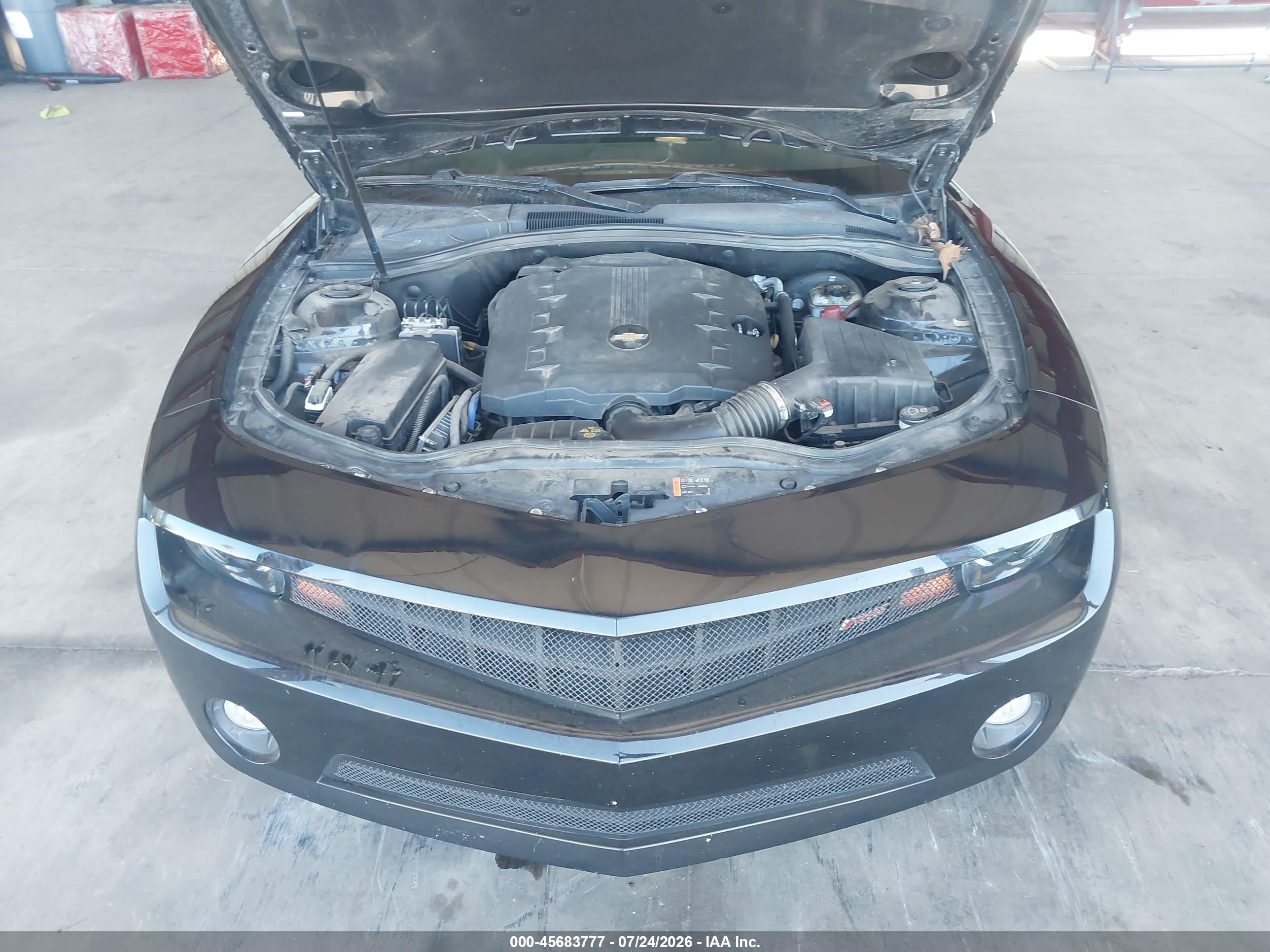 2012 Chevrolet Camaro 1lt Black vin: 2G1FB1E36C9163624