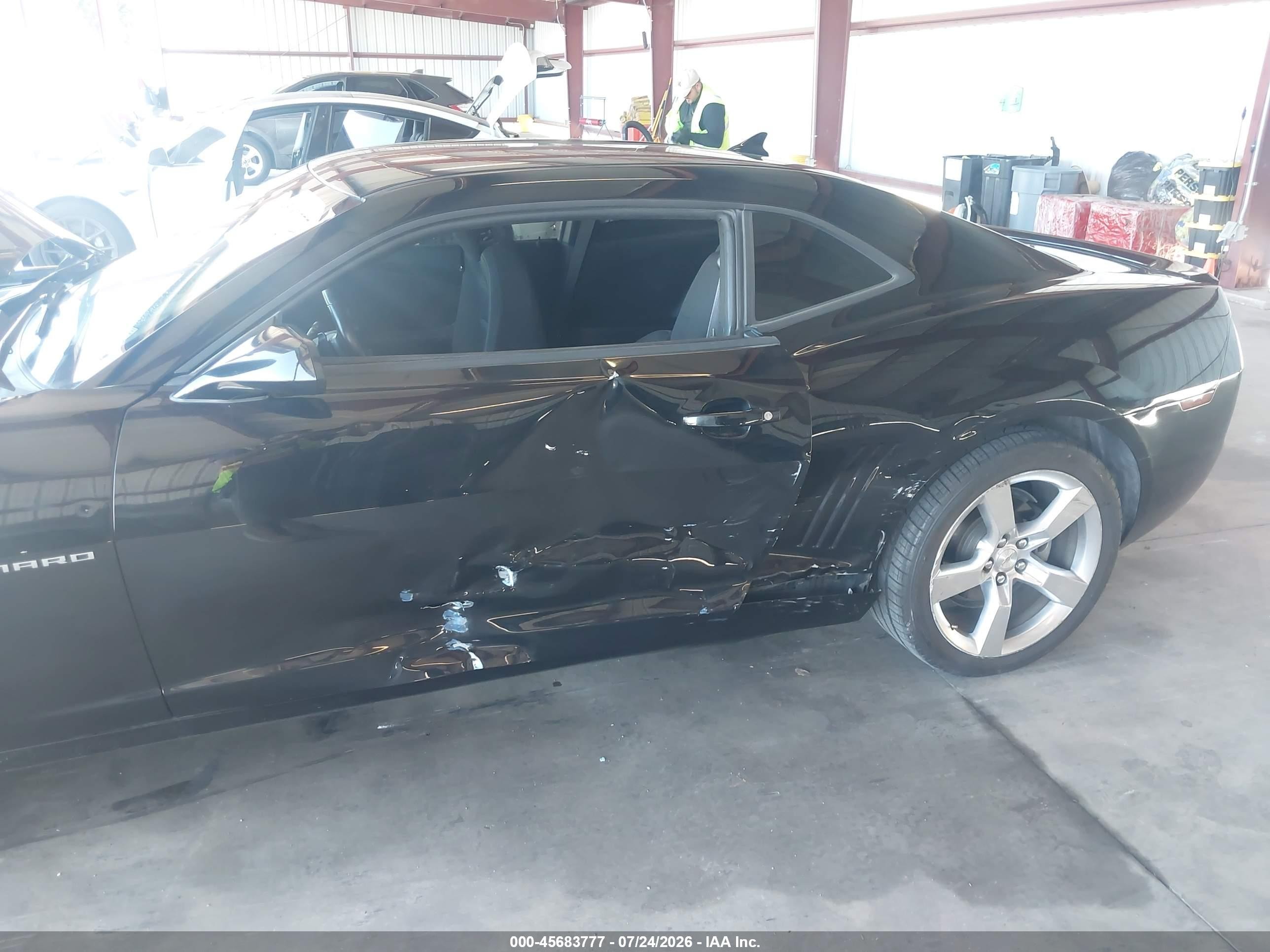 2012 Chevrolet Camaro 1lt Black vin: 2G1FB1E36C9163624