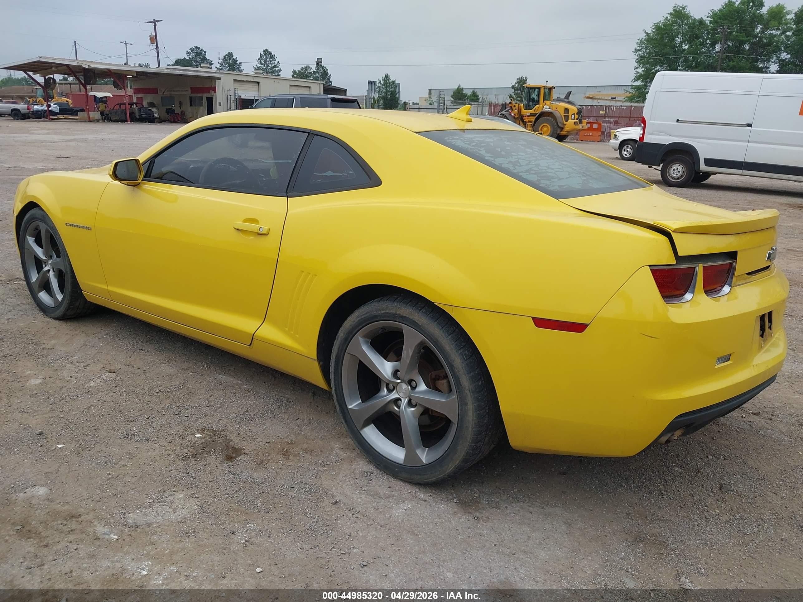 2013 Chevrolet Camaro 1lt Yellow vin: 2G1FB1E36D9154603