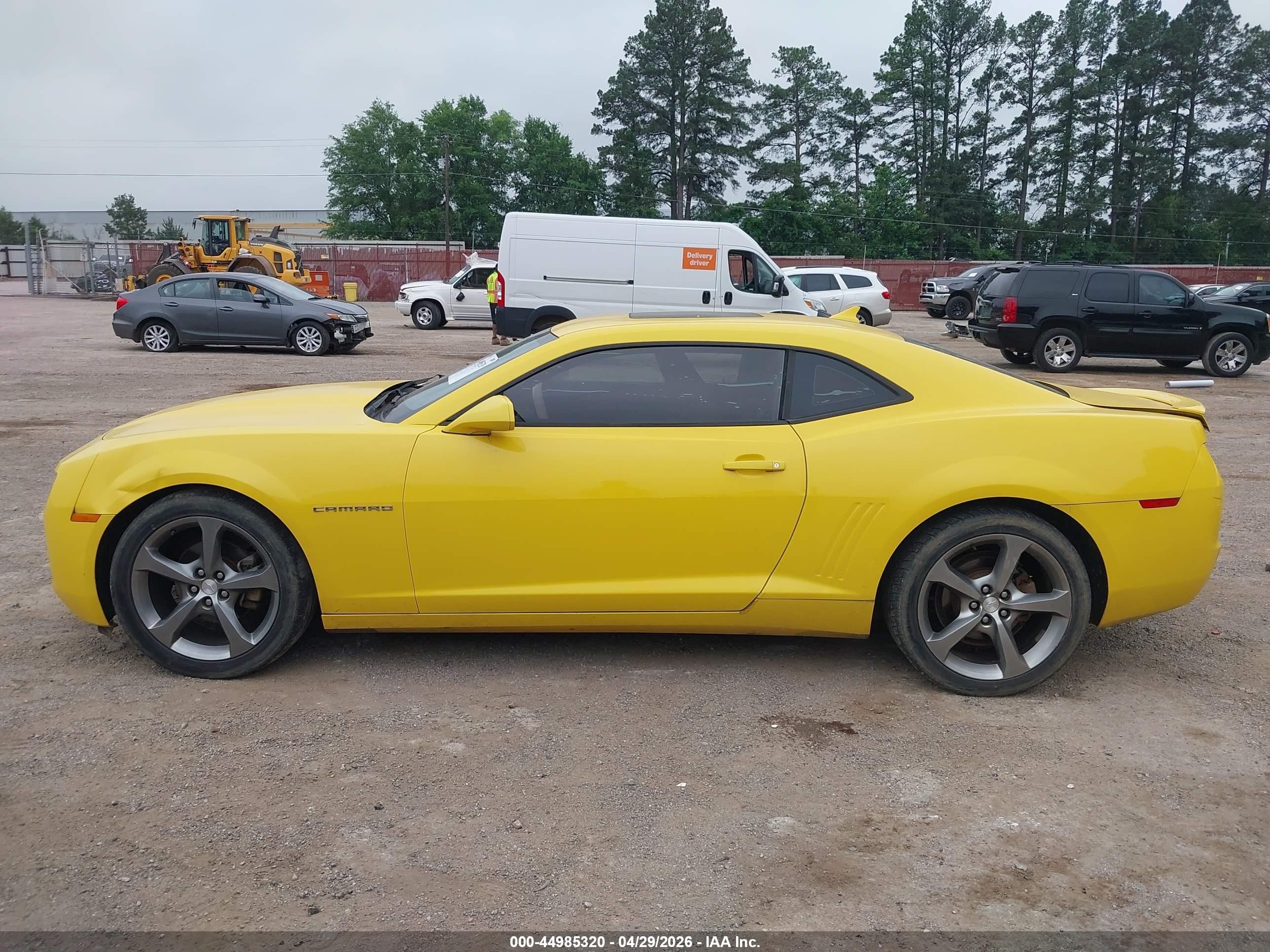 2013 Chevrolet Camaro 1lt Yellow vin: 2G1FB1E36D9154603