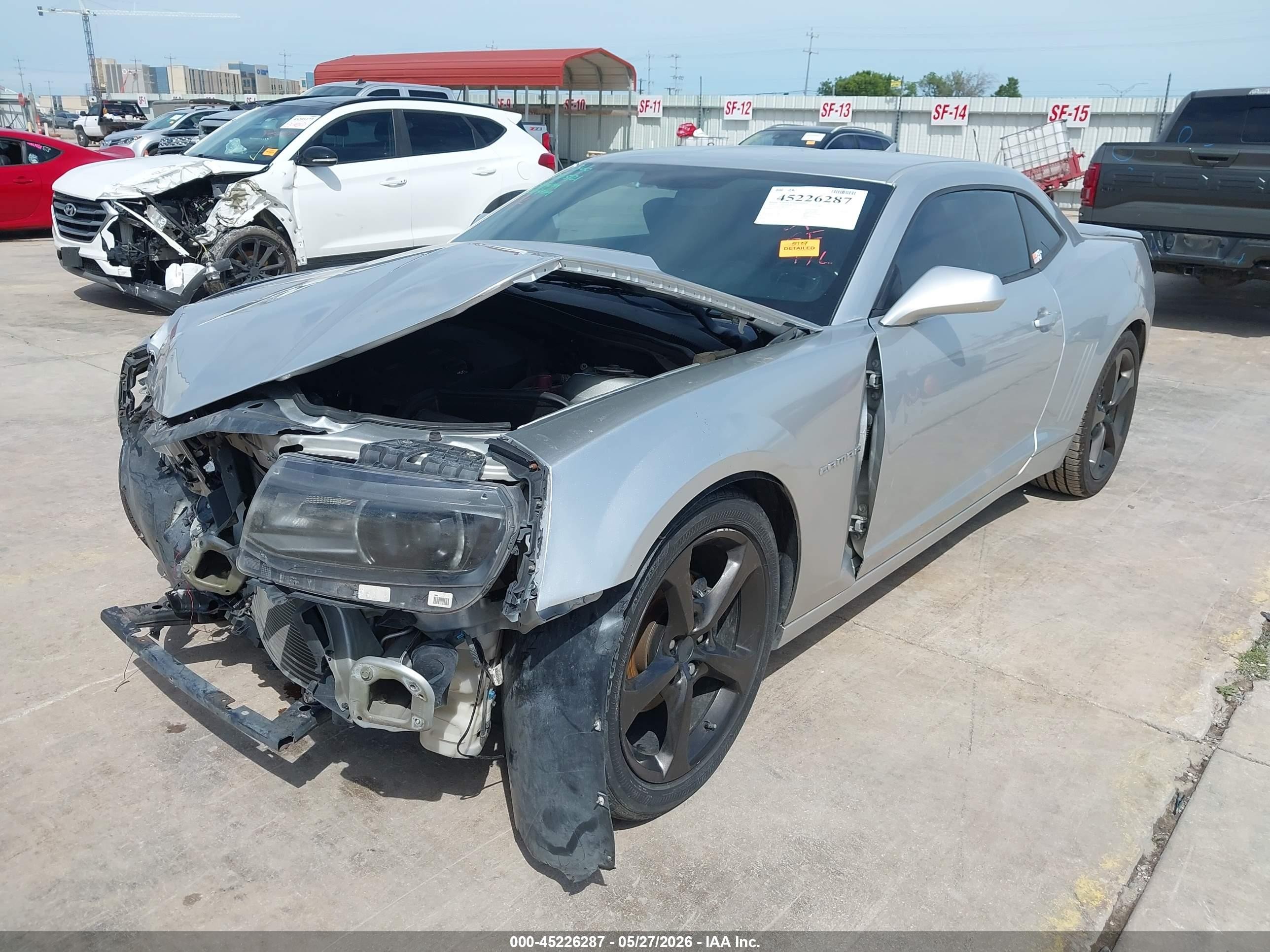 2014 Chevrolet Camaro 1lt Silver vin: 2G1FB1E36E9279375