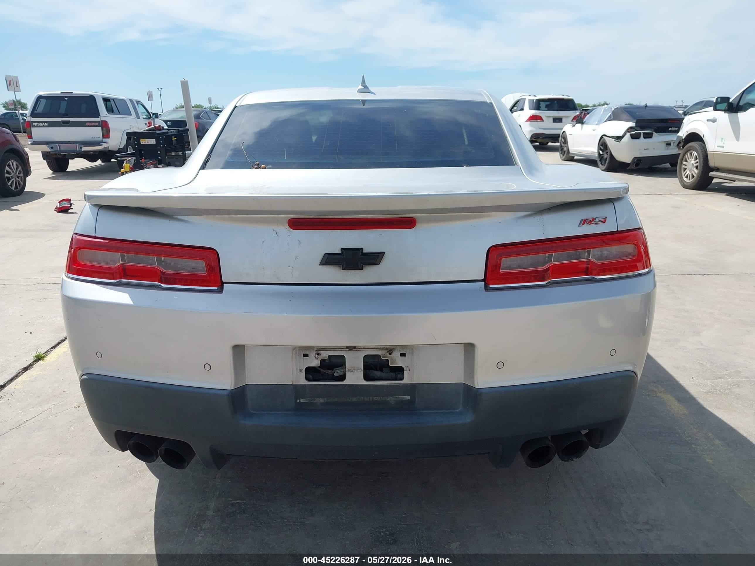 2014 Chevrolet Camaro 1lt Silver vin: 2G1FB1E36E9279375
