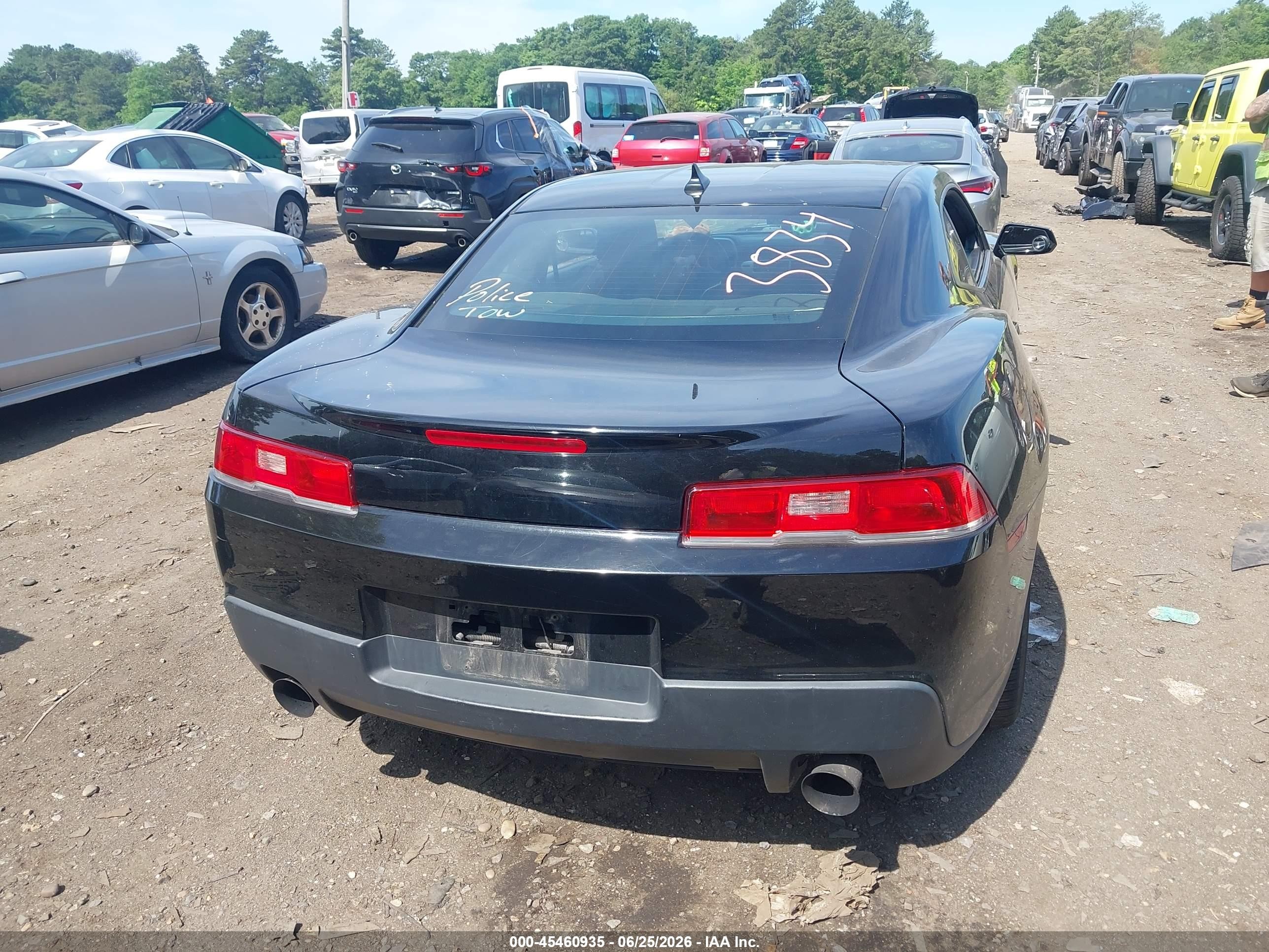 2015 Chevrolet Camaro 2ls Black vin: 2G1FB1E36F9302784