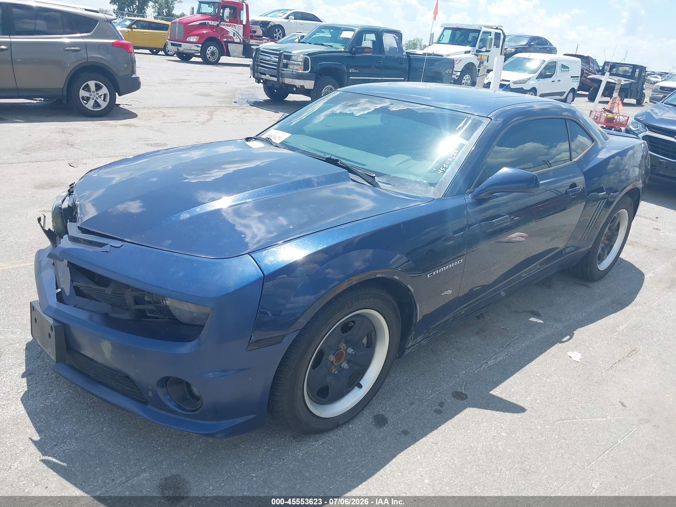 2012 Chevrolet Camaro 1lt Blue vin: 2G1FB1E37C9145570