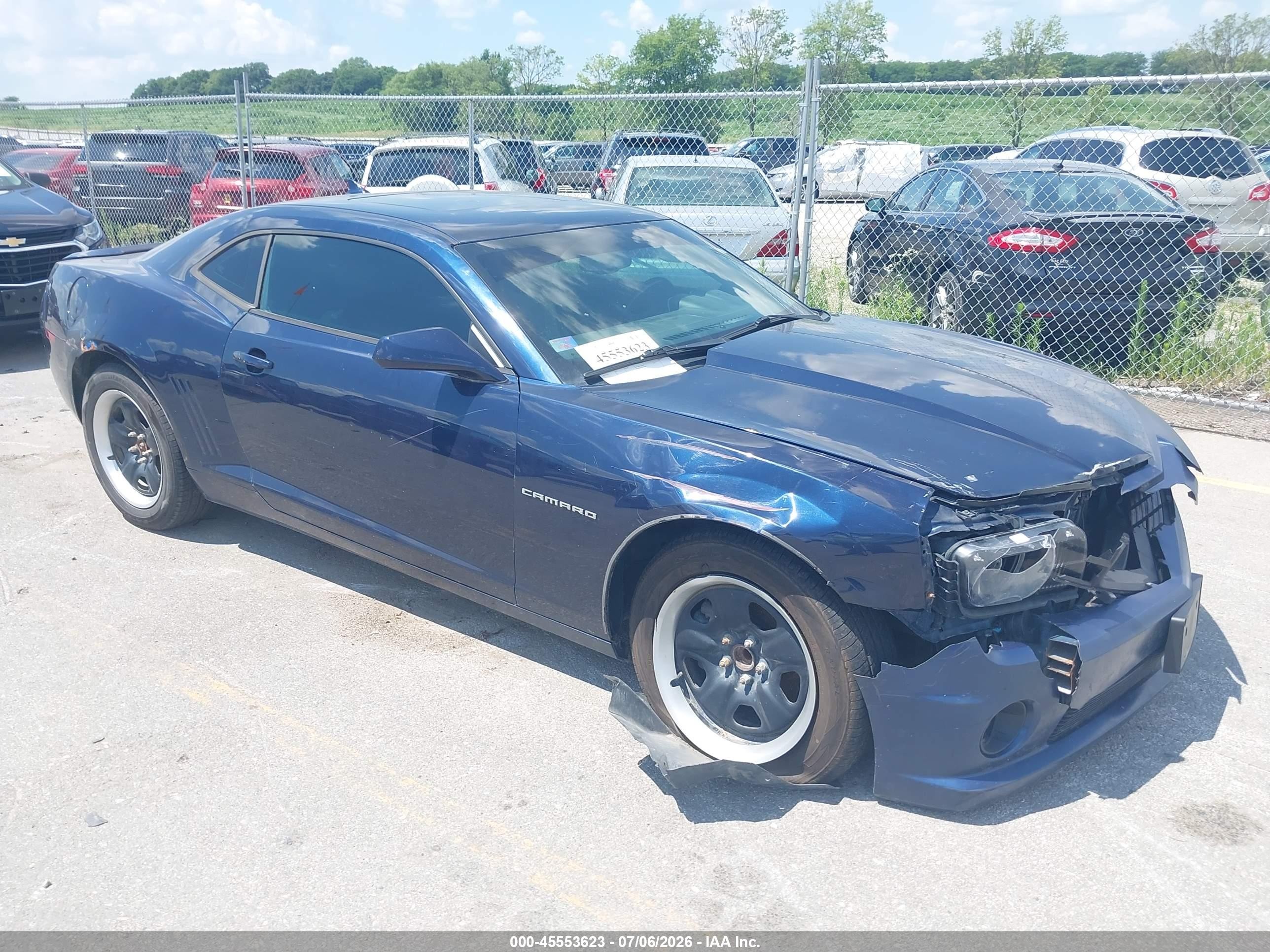 2012 Chevrolet Camaro 1lt Blue vin: 2G1FB1E37C9145570