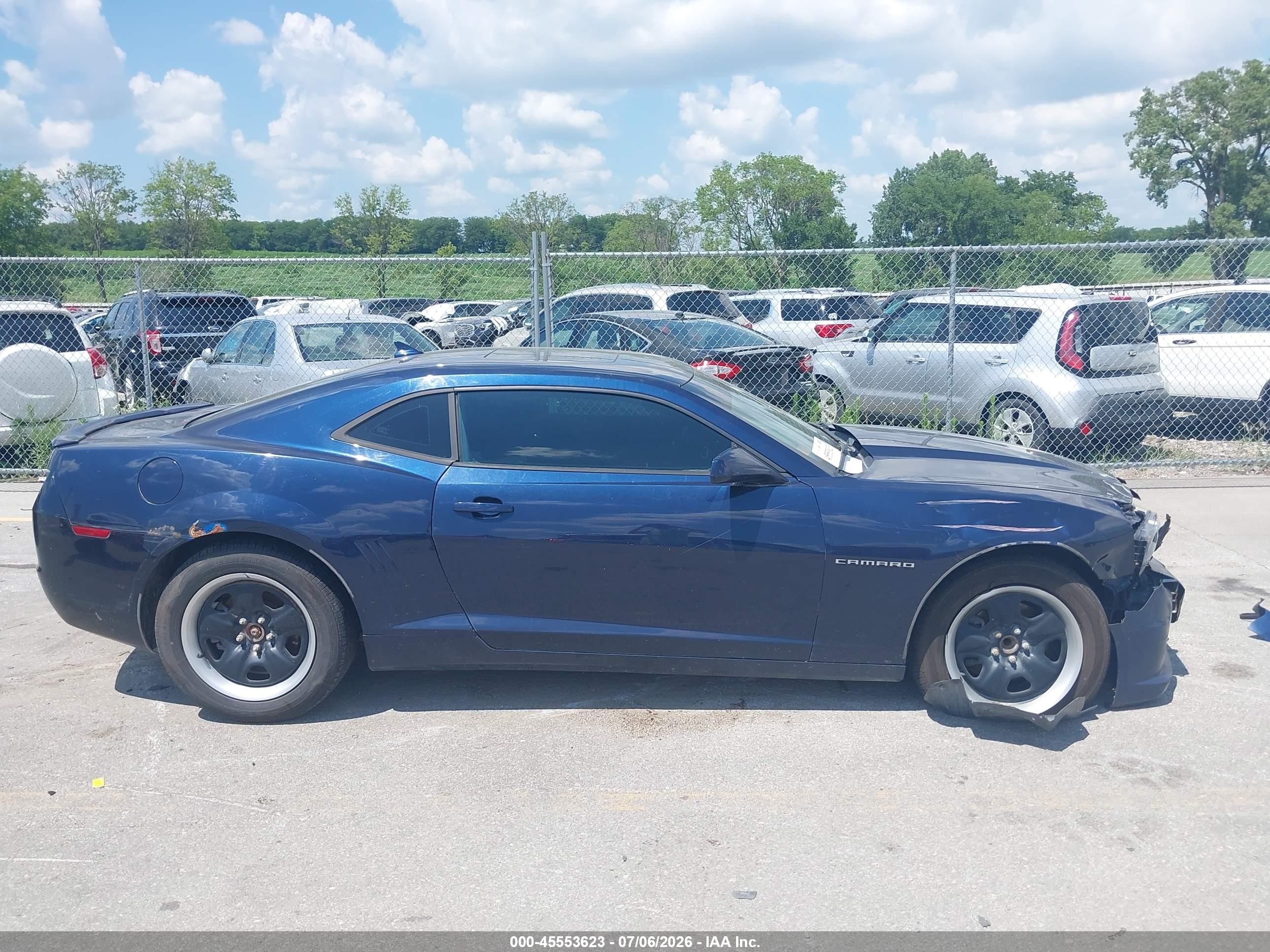 2012 Chevrolet Camaro 1lt Blue vin: 2G1FB1E37C9145570