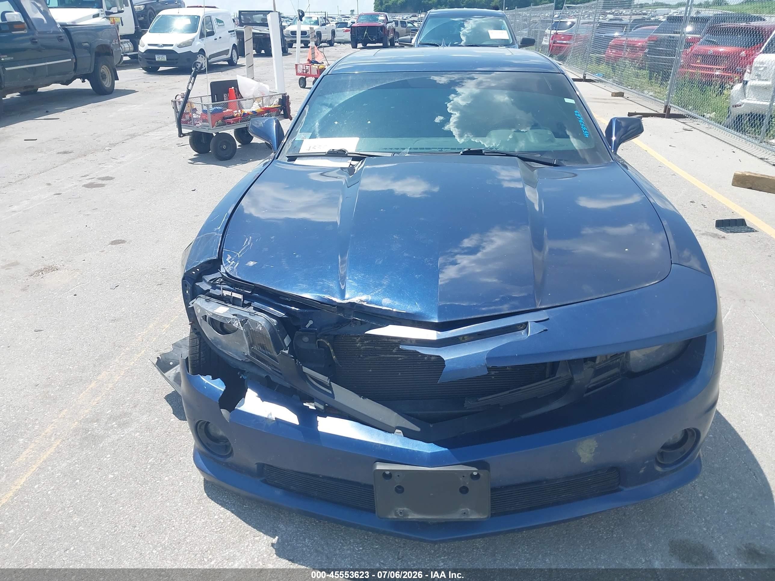 2012 Chevrolet Camaro 1lt Blue vin: 2G1FB1E37C9145570