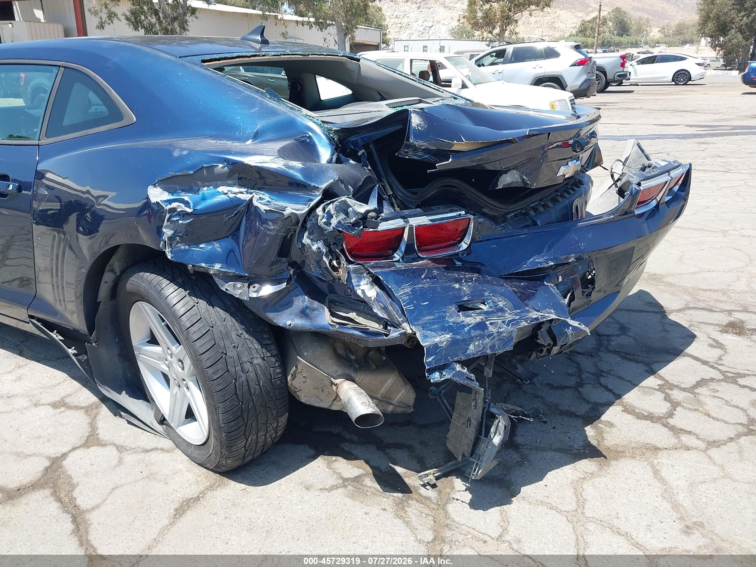 2012 Chevrolet Camaro 1lt Blue vin: 2G1FB1E37C9198074