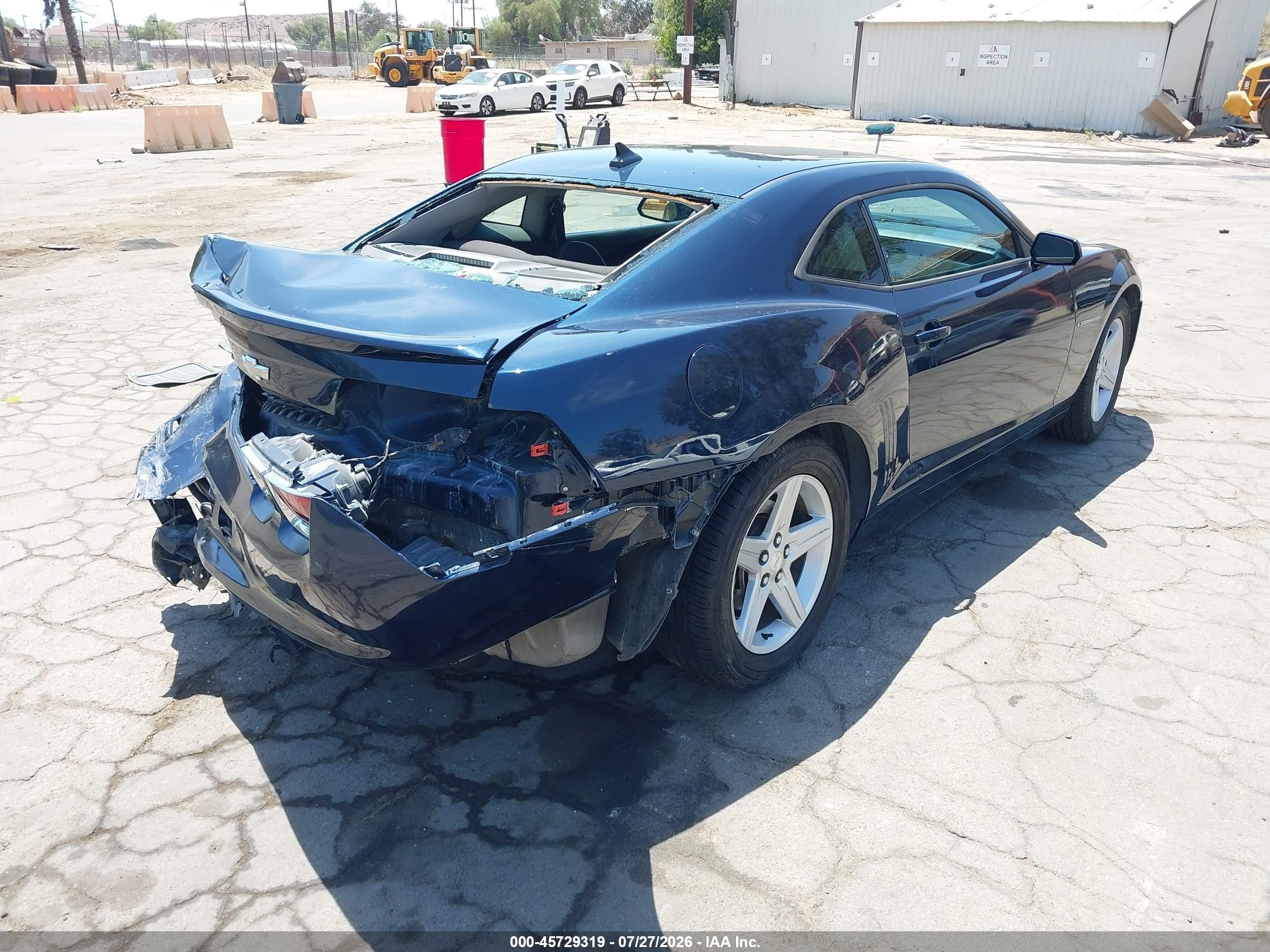2012 Chevrolet Camaro 1lt Blue vin: 2G1FB1E37C9198074