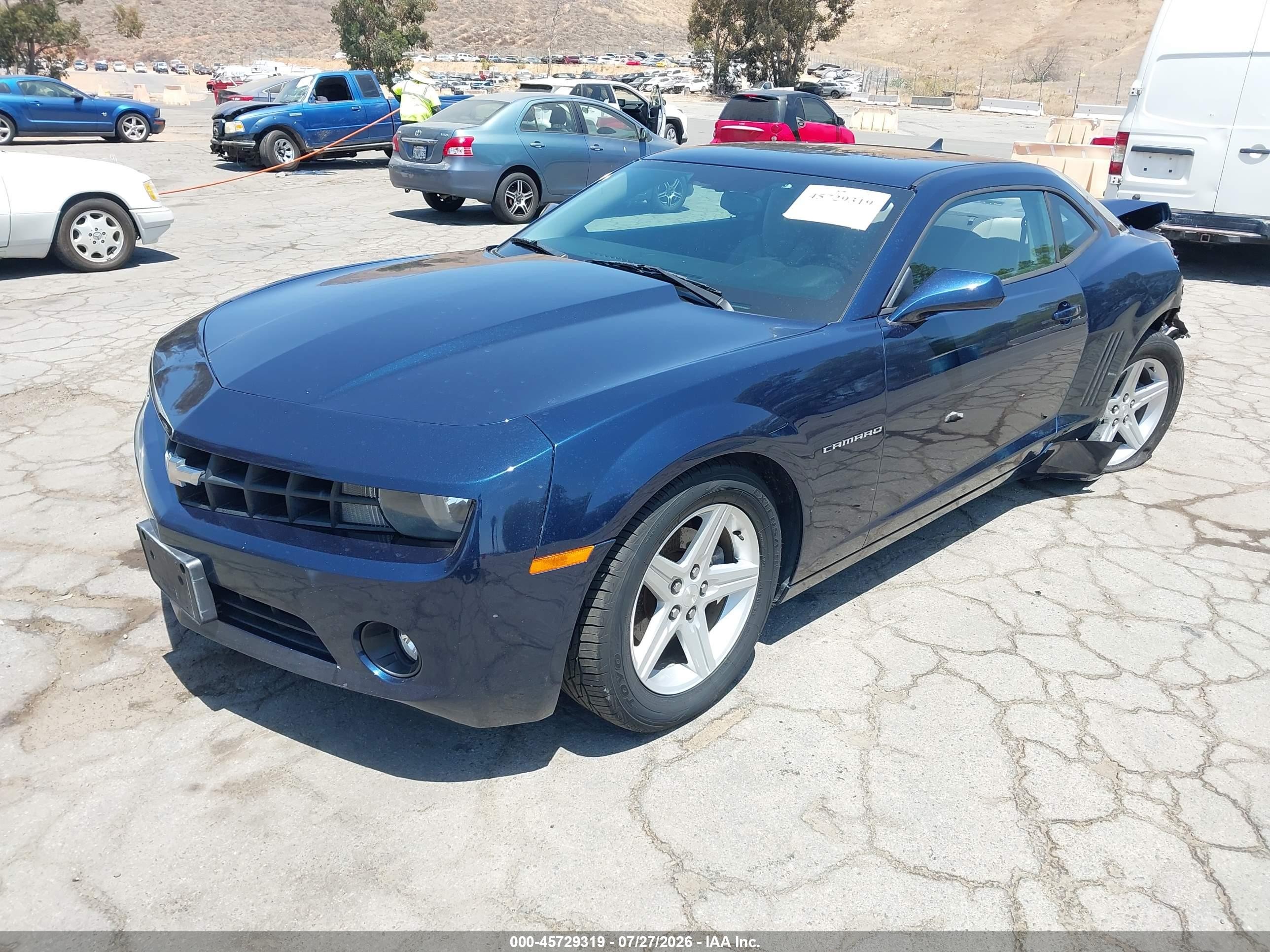 2012 Chevrolet Camaro 1lt Blue vin: 2G1FB1E37C9198074