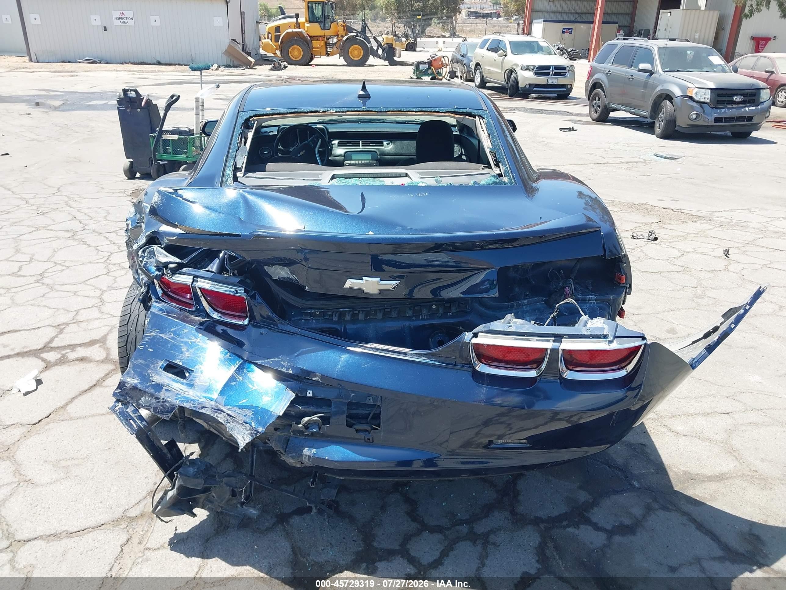 2012 Chevrolet Camaro 1lt Blue vin: 2G1FB1E37C9198074