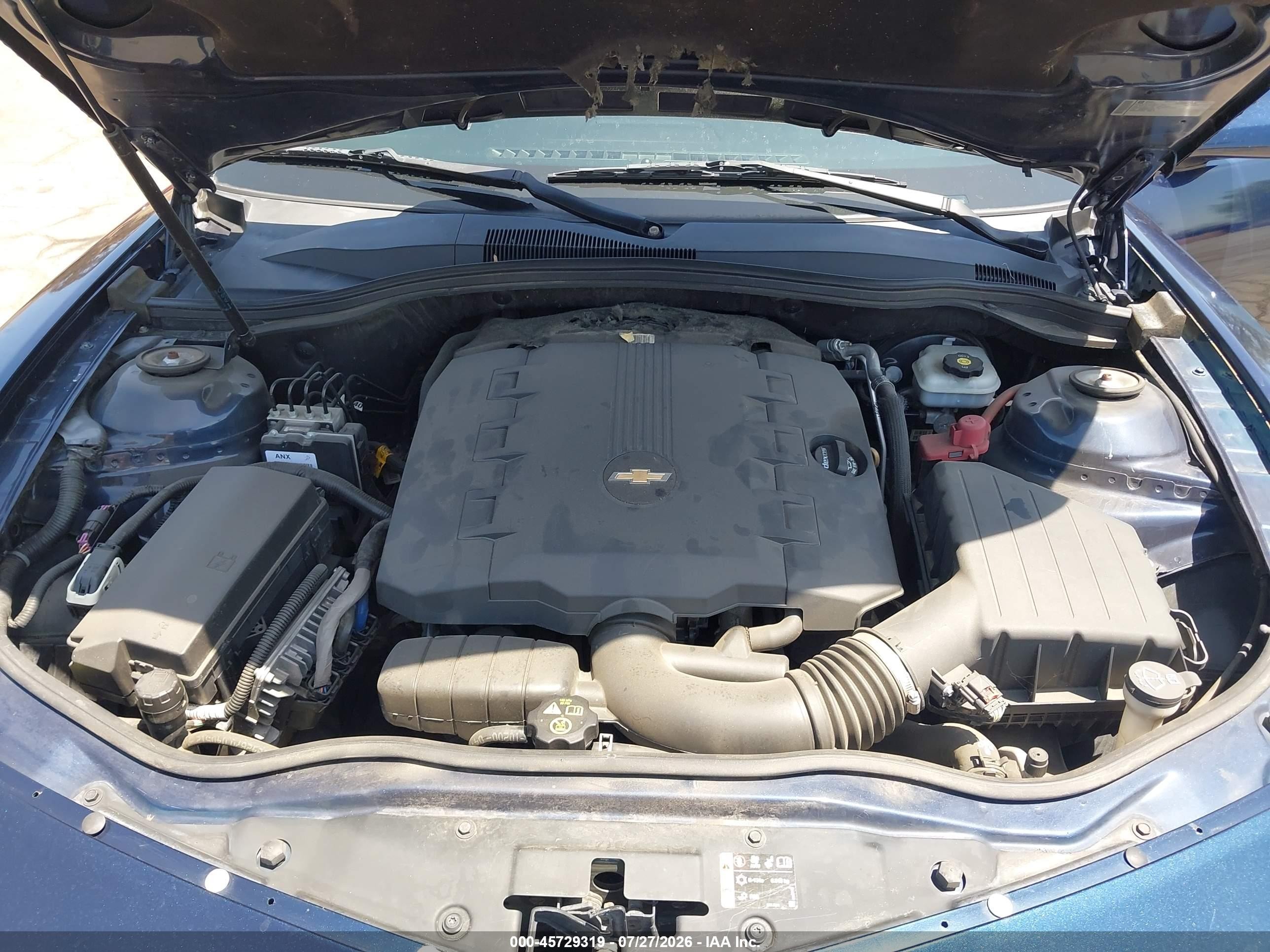 2012 Chevrolet Camaro 1lt Blue vin: 2G1FB1E37C9198074