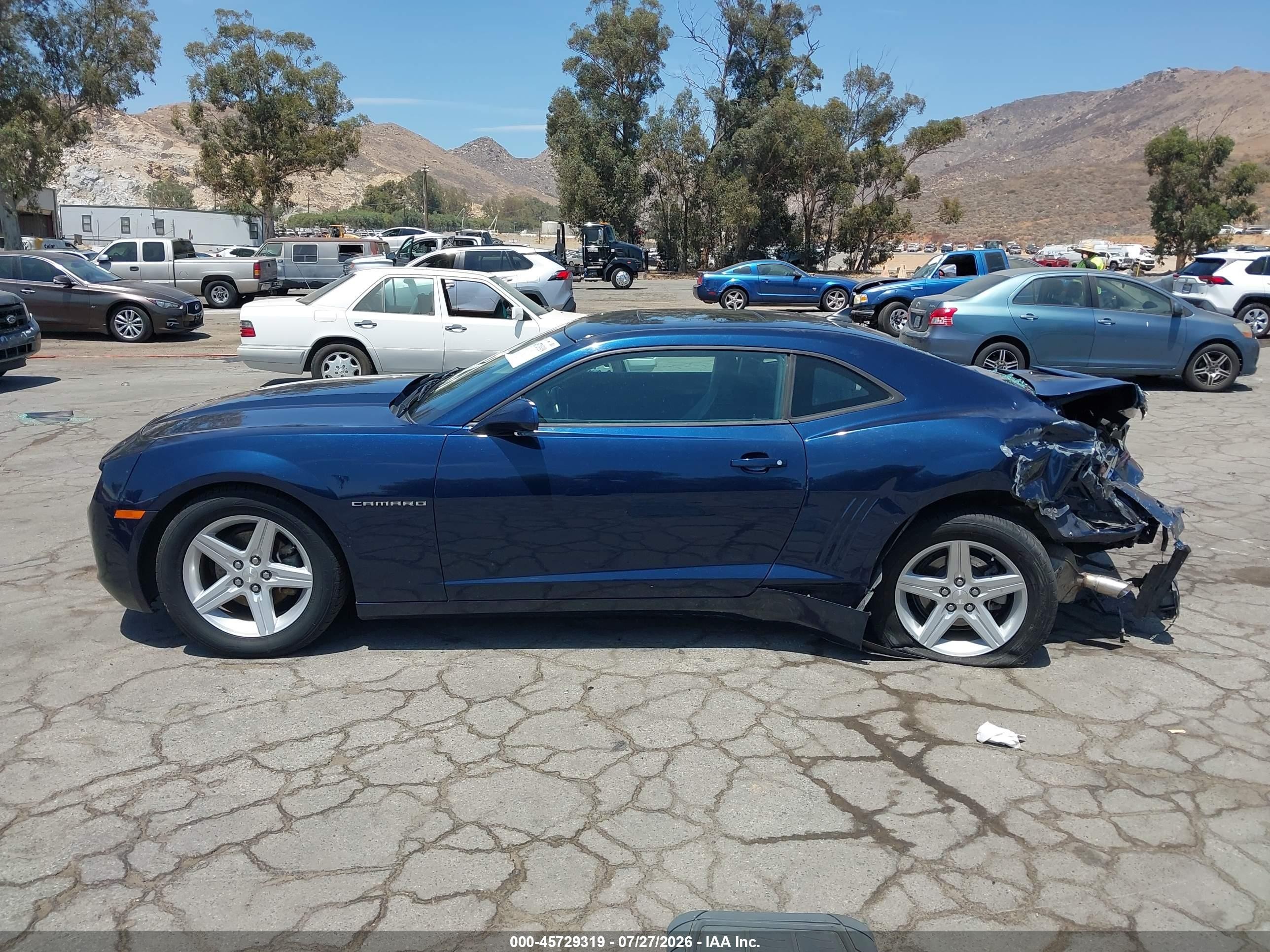 2012 Chevrolet Camaro 1lt Blue vin: 2G1FB1E37C9198074