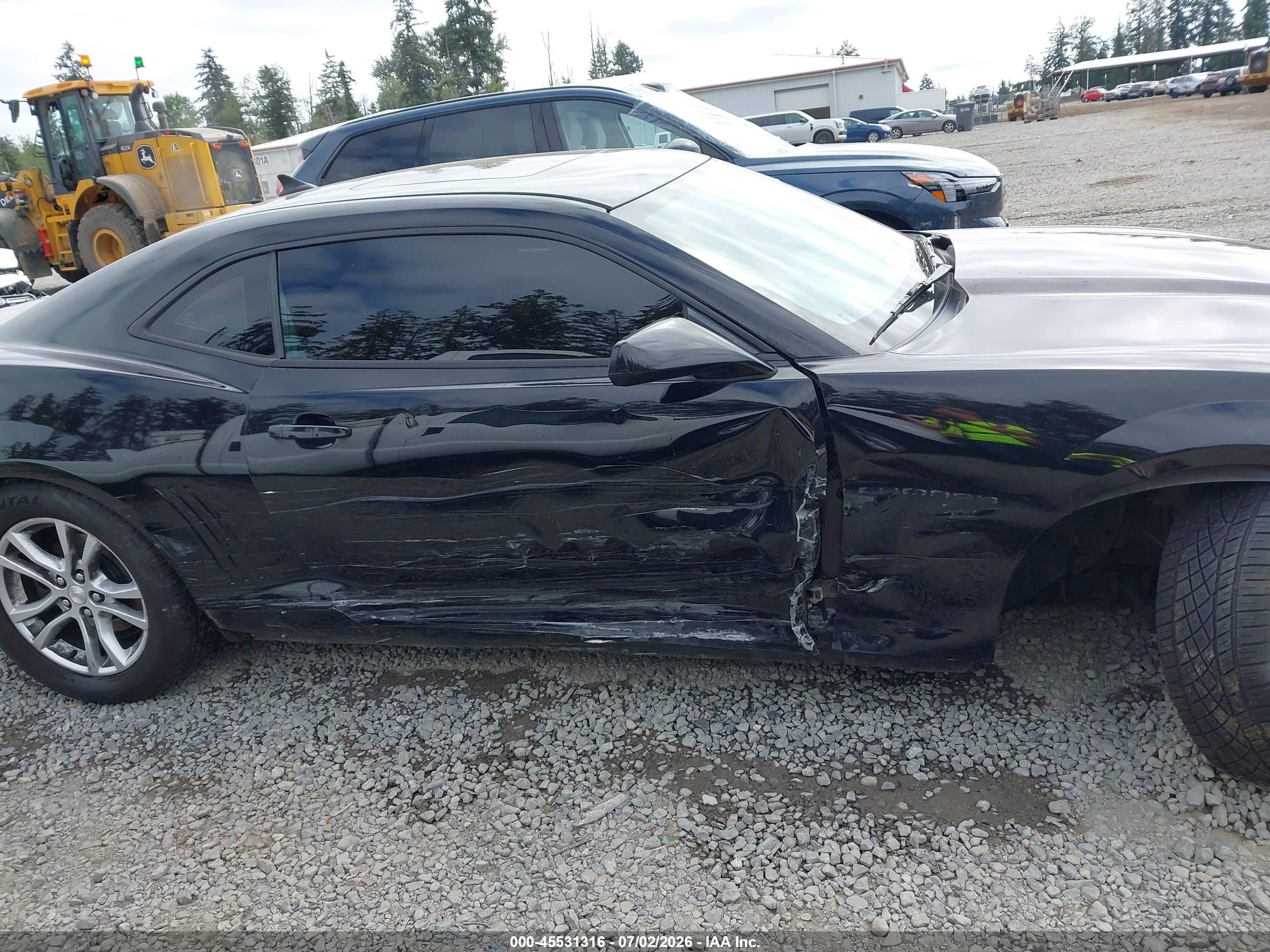 2014 Chevrolet Camaro 1lt Black vin: 2G1FB1E37E9125354