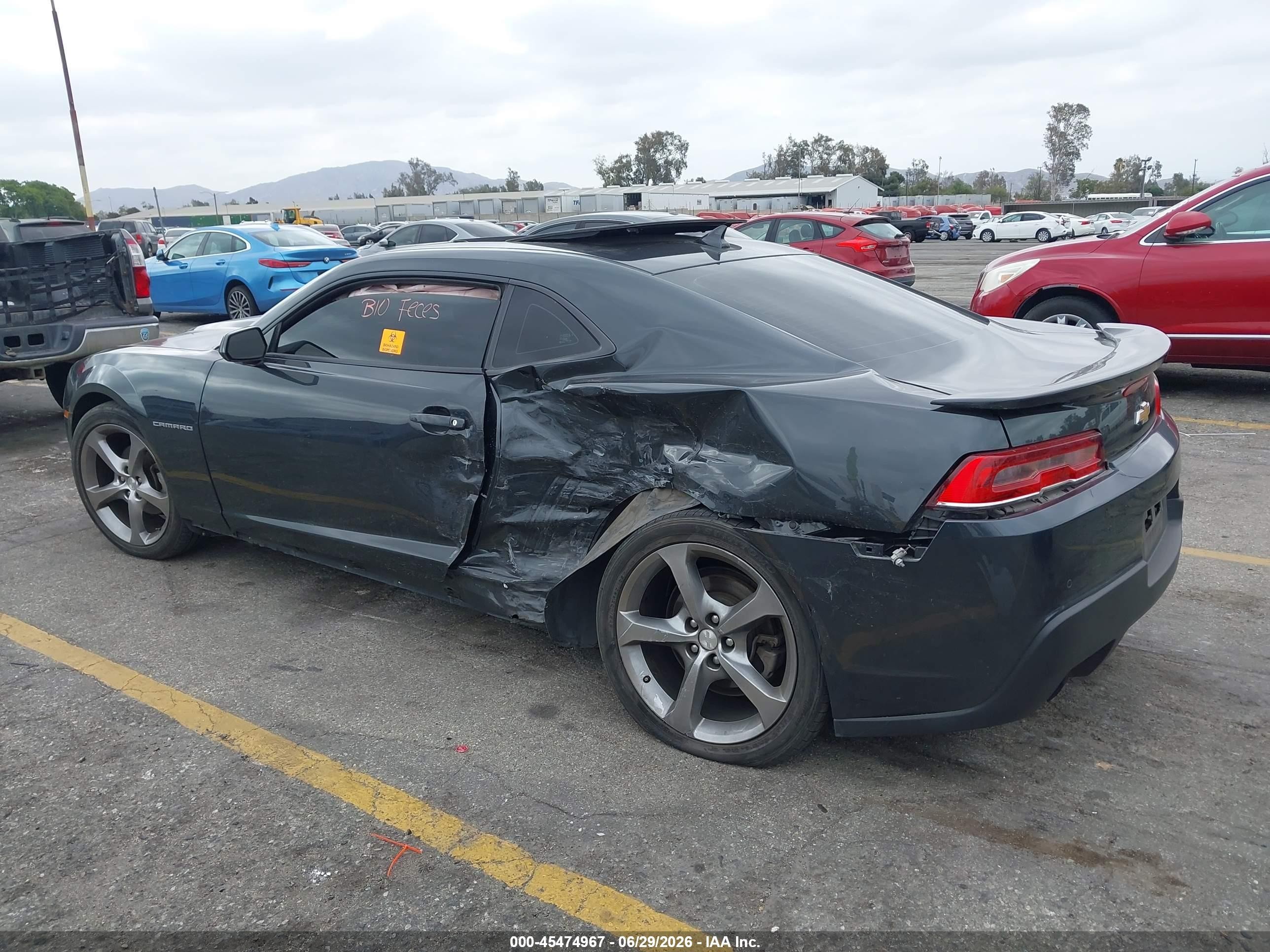 2014 Chevrolet Camaro 1lt Green vin: 2G1FB1E37E9191242