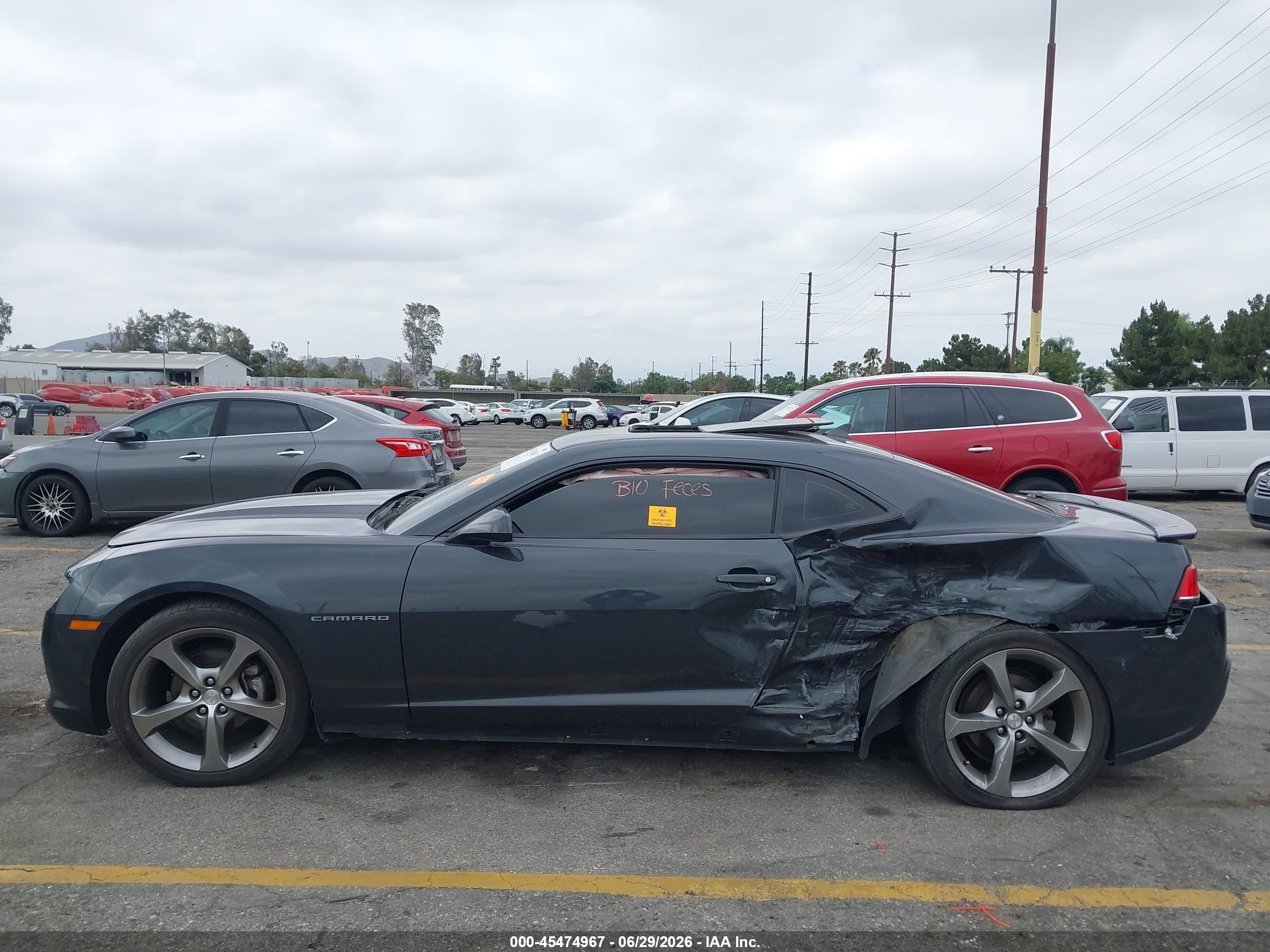 2014 Chevrolet Camaro 1lt Green vin: 2G1FB1E37E9191242