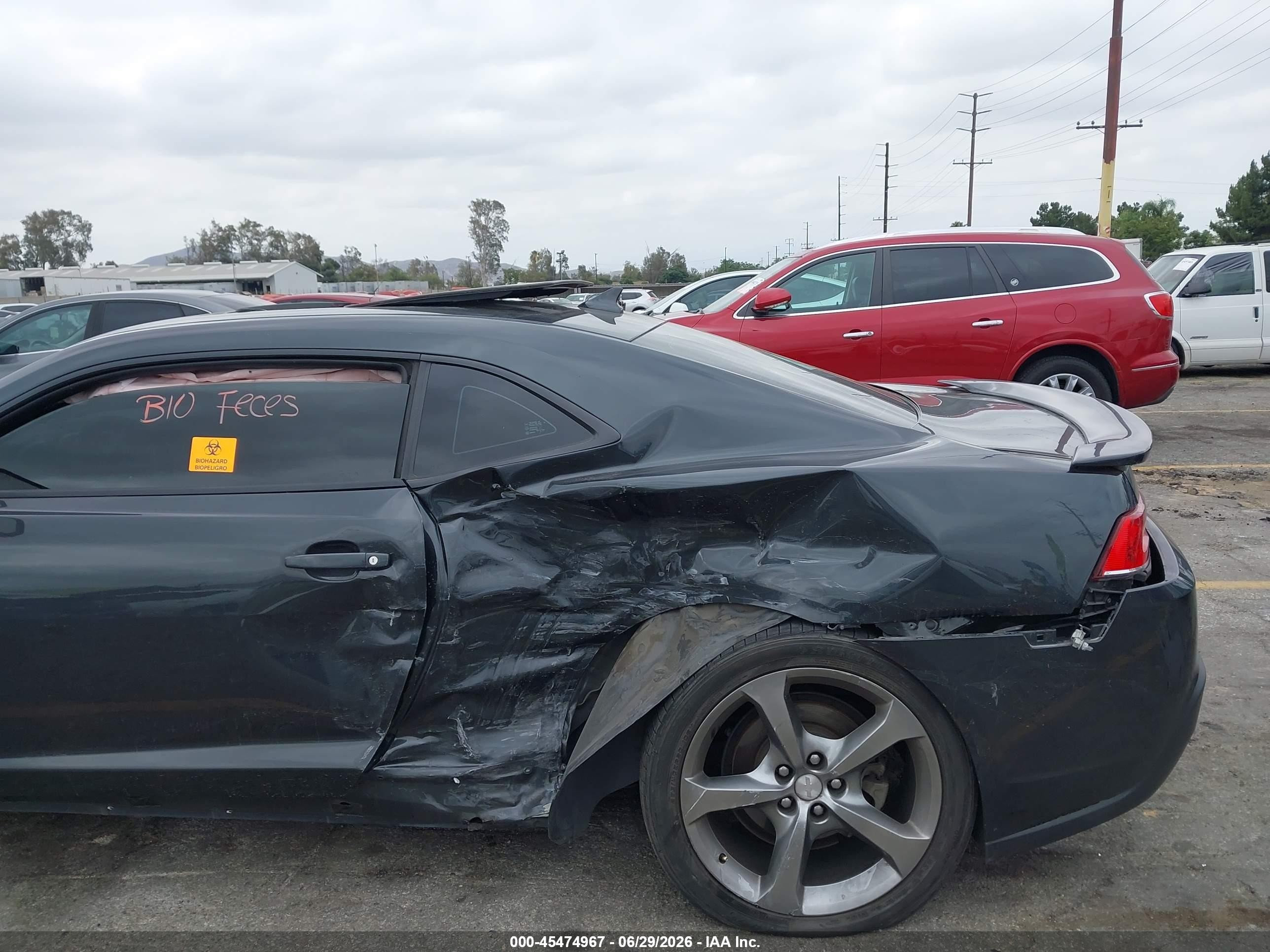 2014 Chevrolet Camaro 1lt Green vin: 2G1FB1E37E9191242