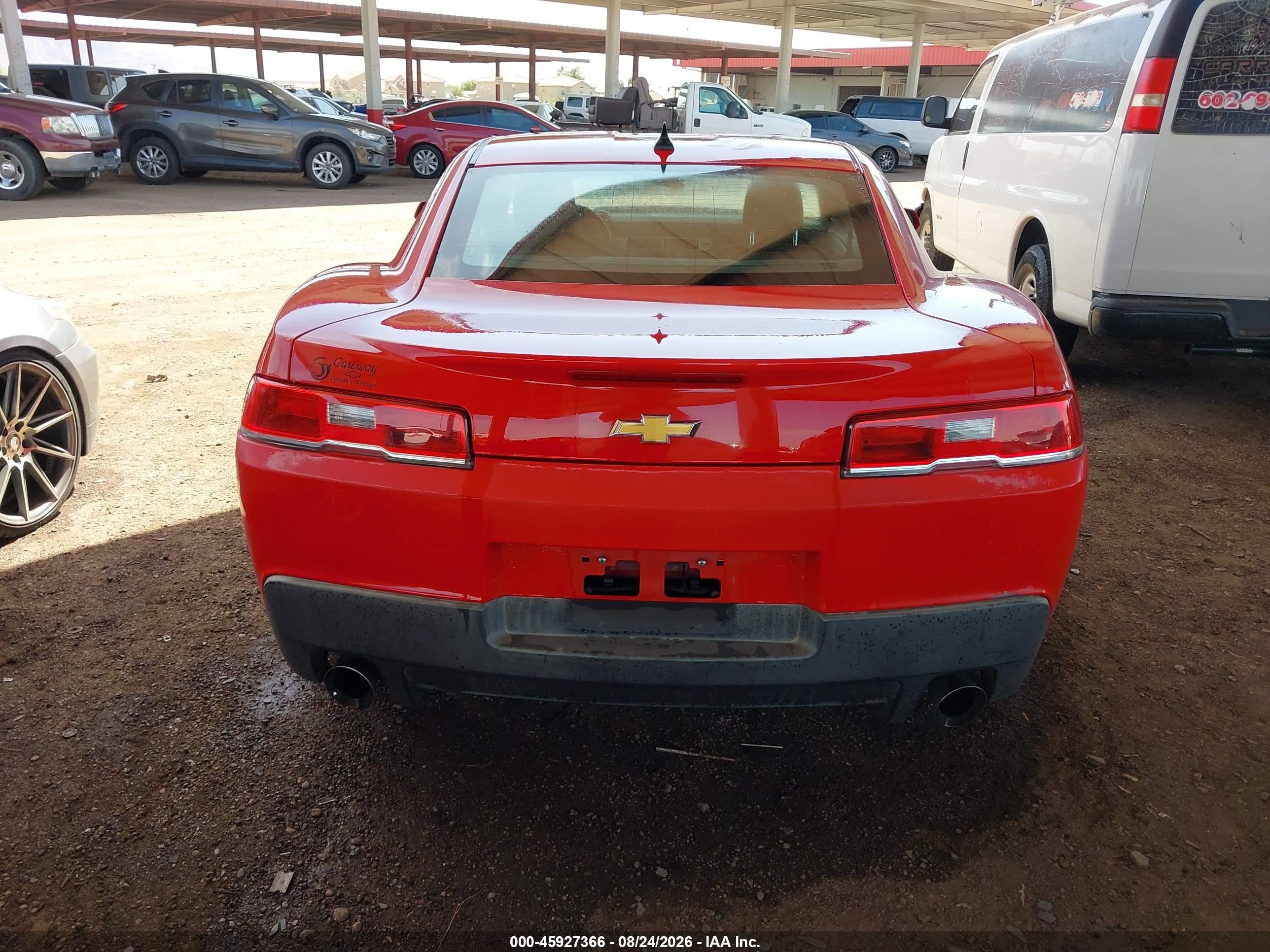 2015 Chevrolet Camaro 2ls Красный vin: 2G1FB1E37F9117644