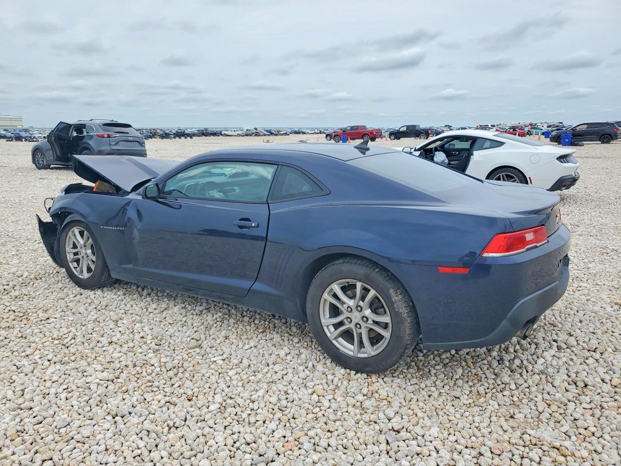 2015 Chevrolet Camaro Ls Blue vin: 2G1FB1E37F9176533