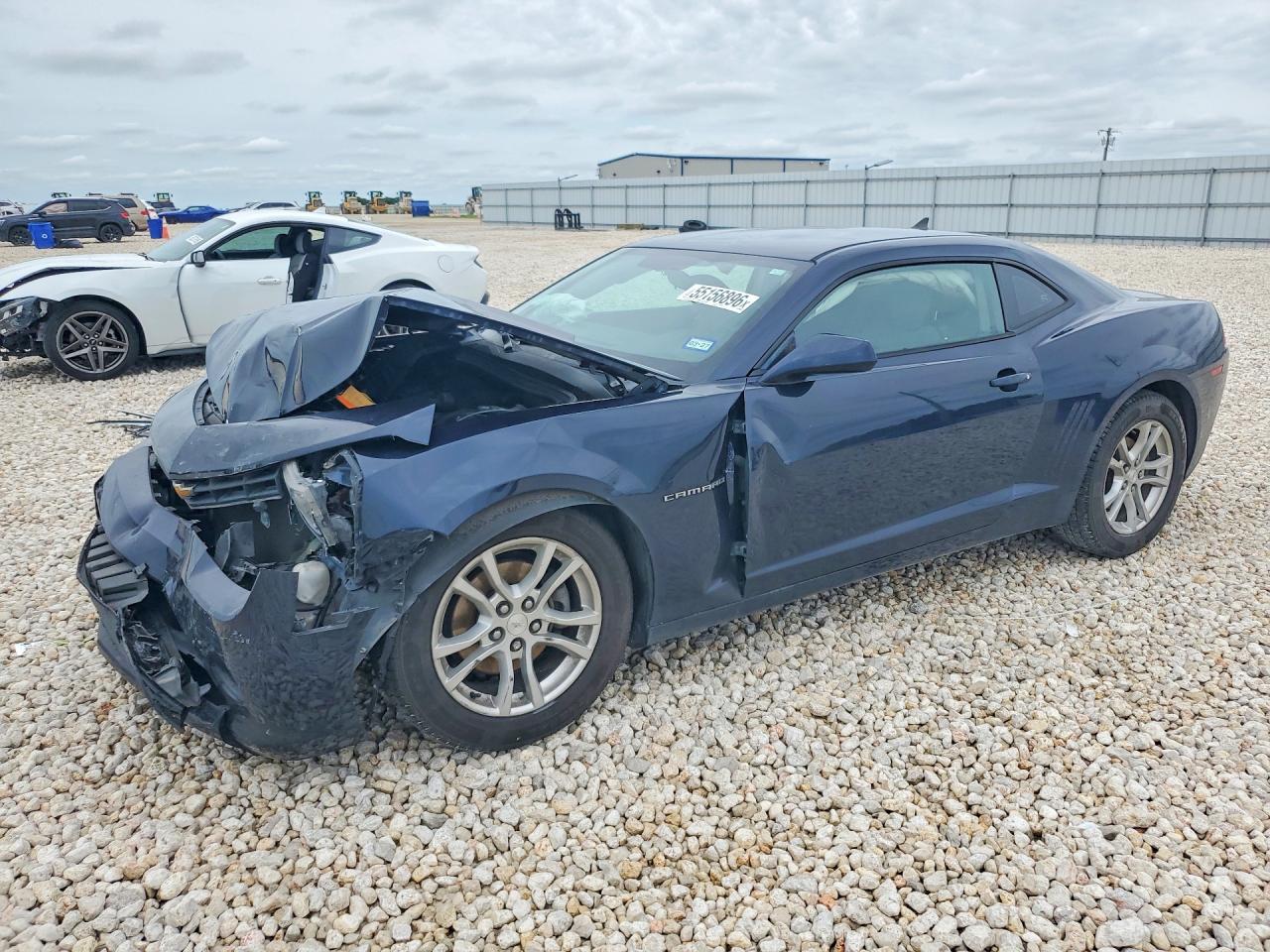 2015 Chevrolet Camaro Ls Blue vin: 2G1FB1E37F9176533