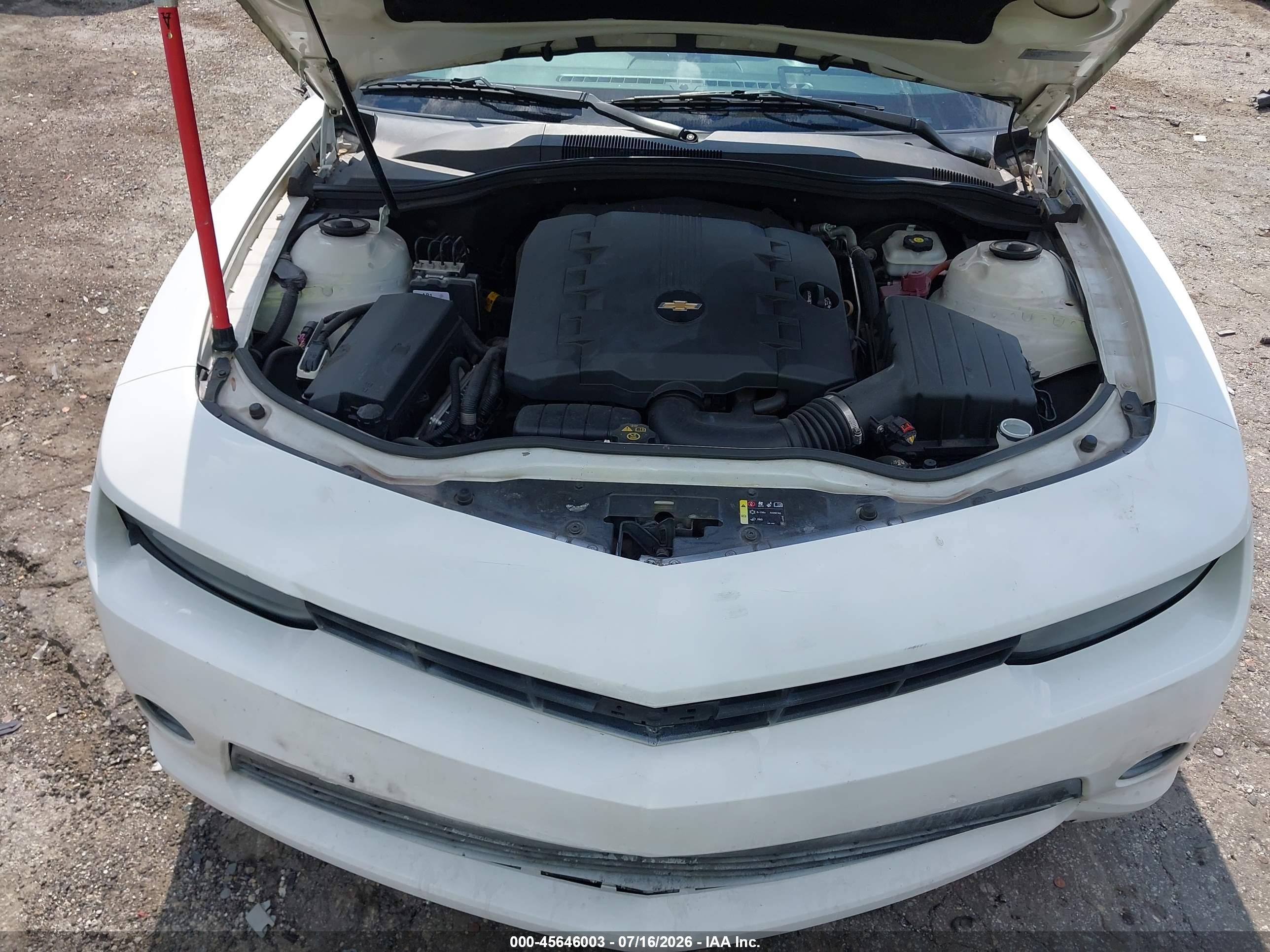 2015 Chevrolet Camaro 2ls White vin: 2G1FB1E37F9214665