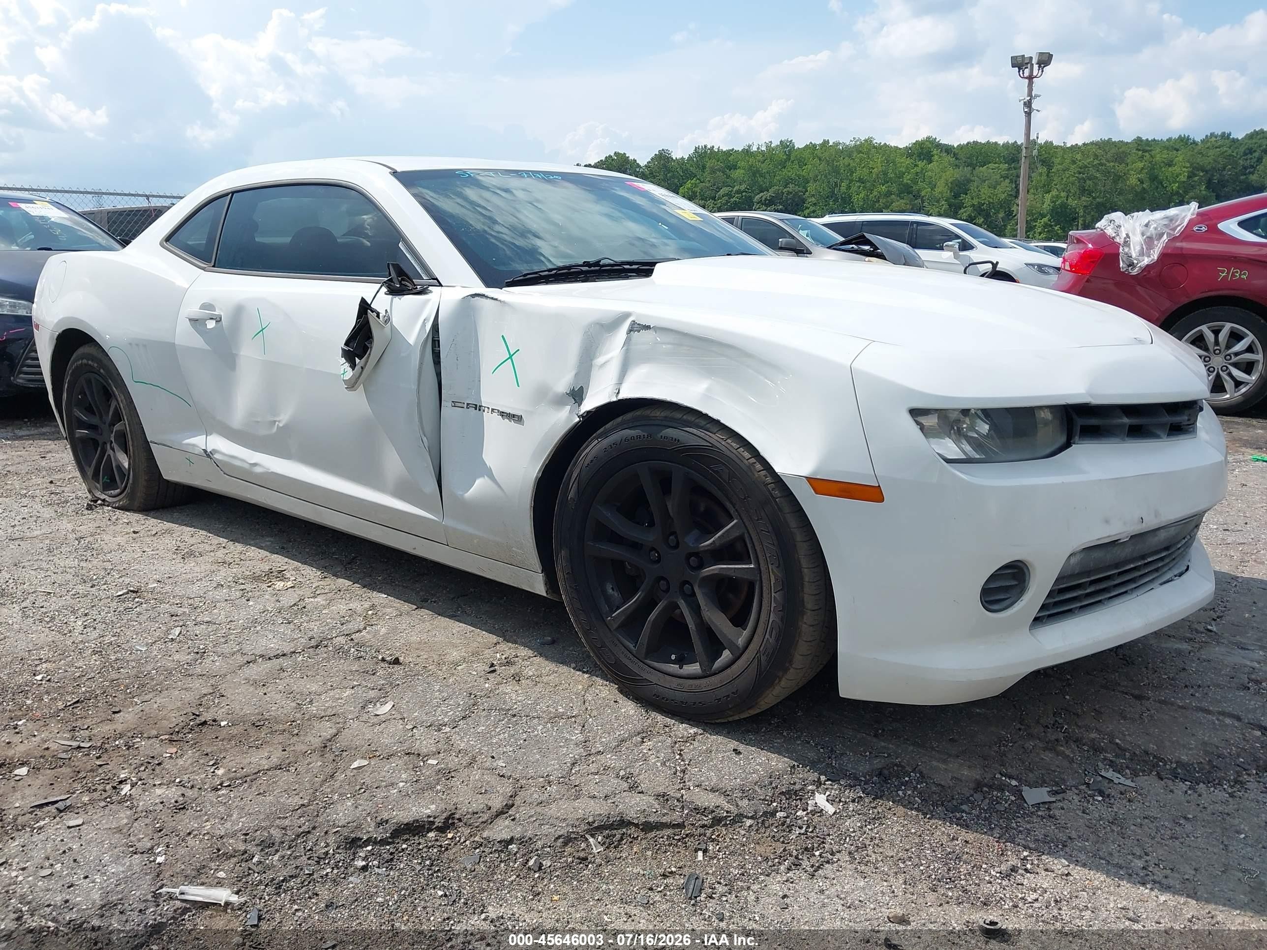 2015 Chevrolet Camaro 2ls White vin: 2G1FB1E37F9214665