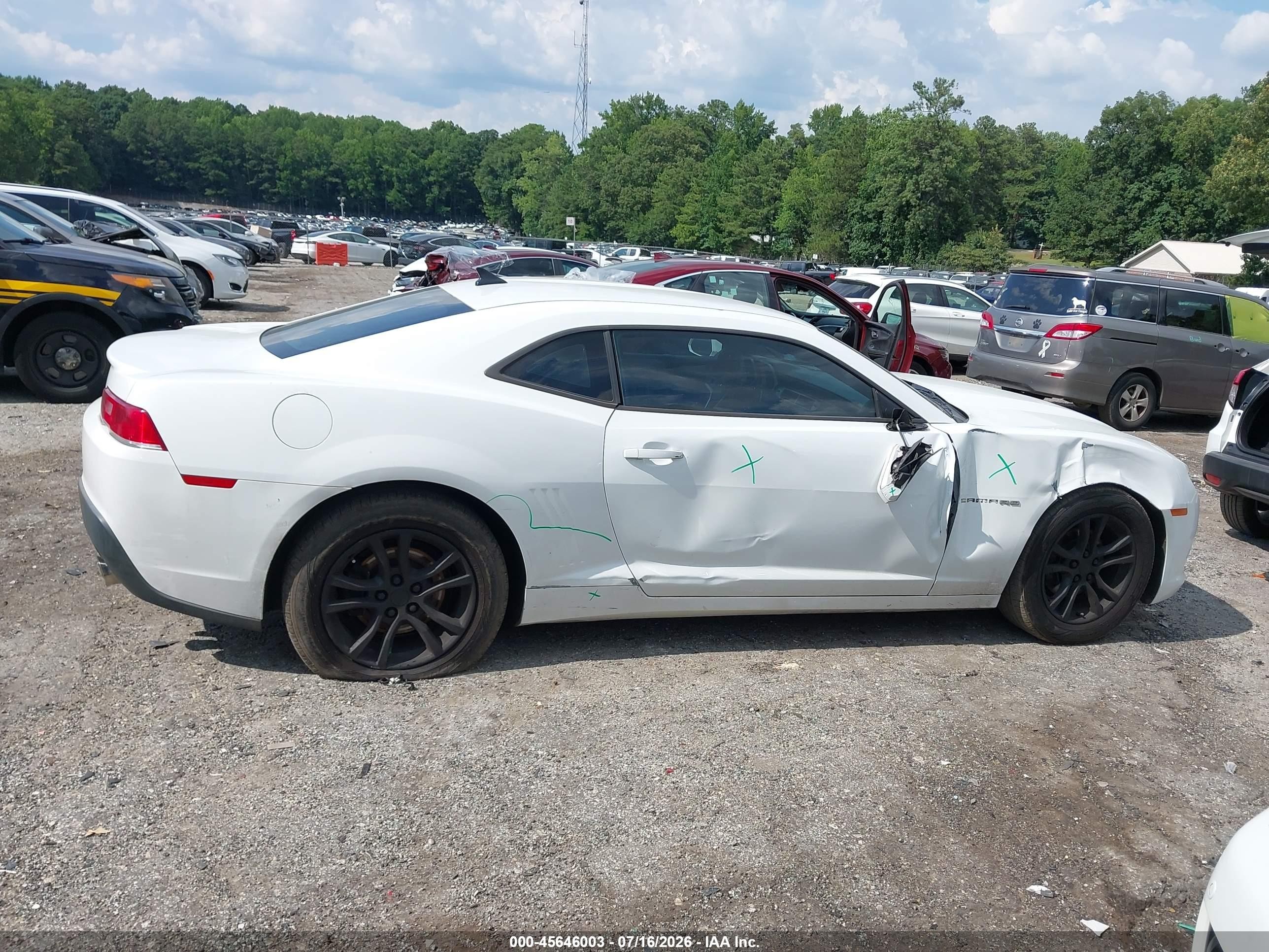2015 Chevrolet Camaro 2ls White vin: 2G1FB1E37F9214665