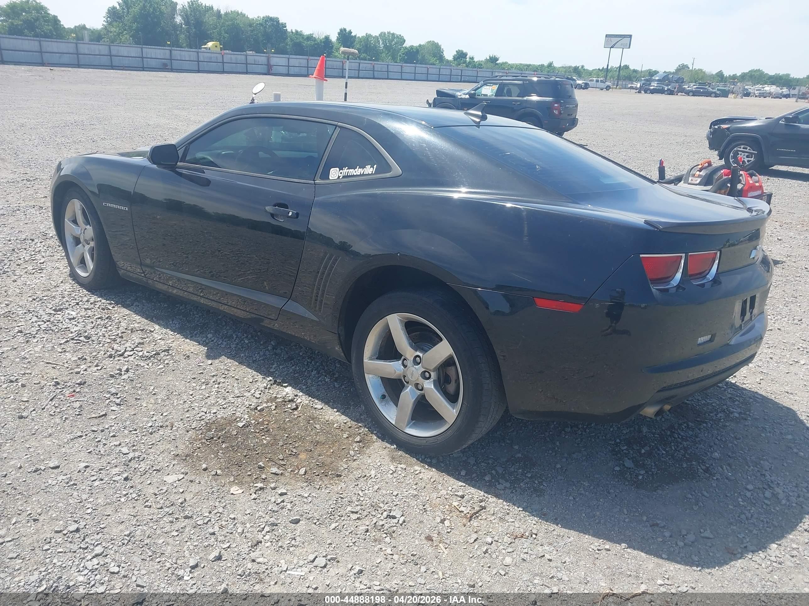 2013 Chevrolet Camaro 1lt Black vin: 2G1FB1E38D9182659