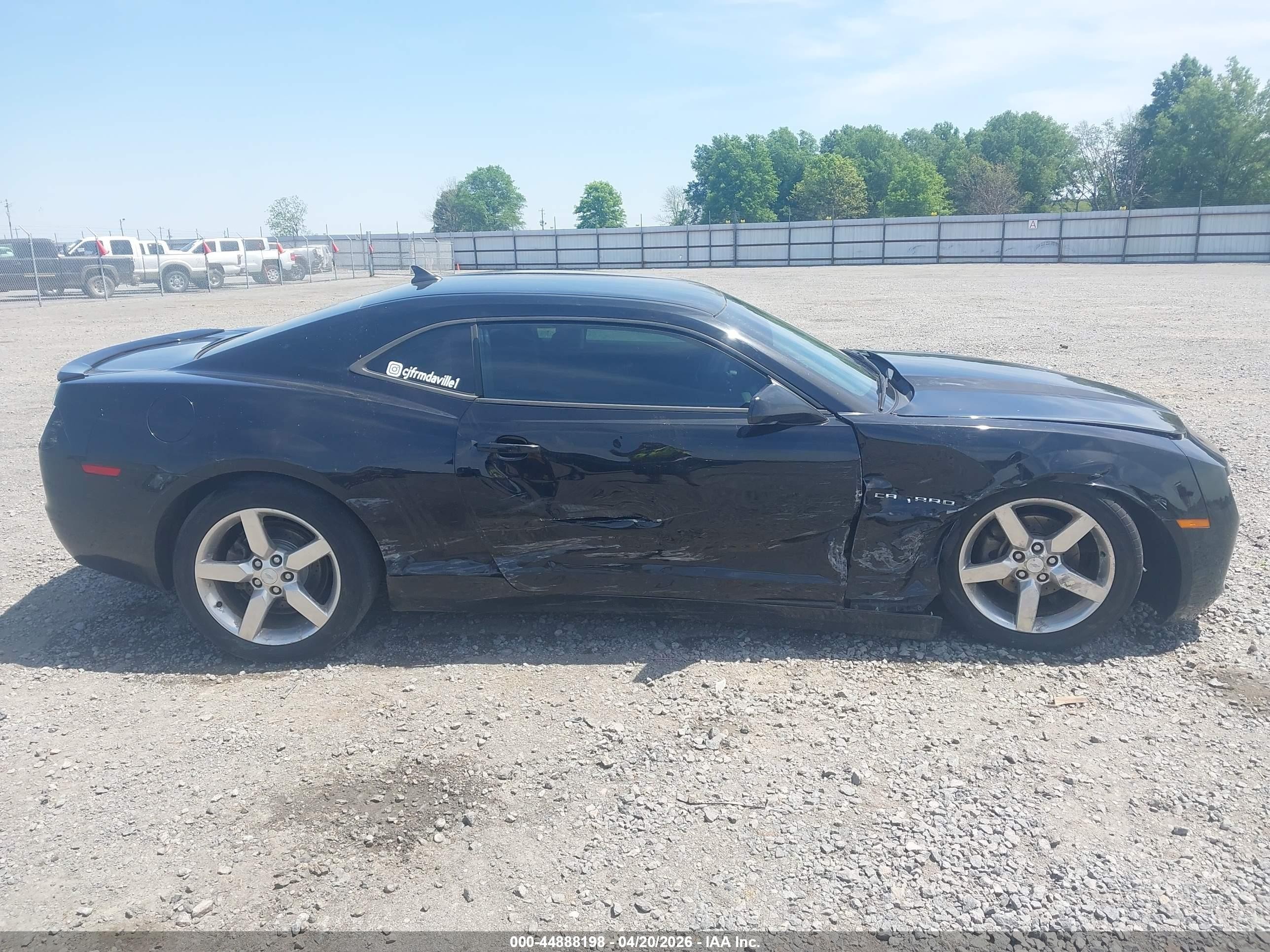 2013 Chevrolet Camaro 1lt Black vin: 2G1FB1E38D9182659