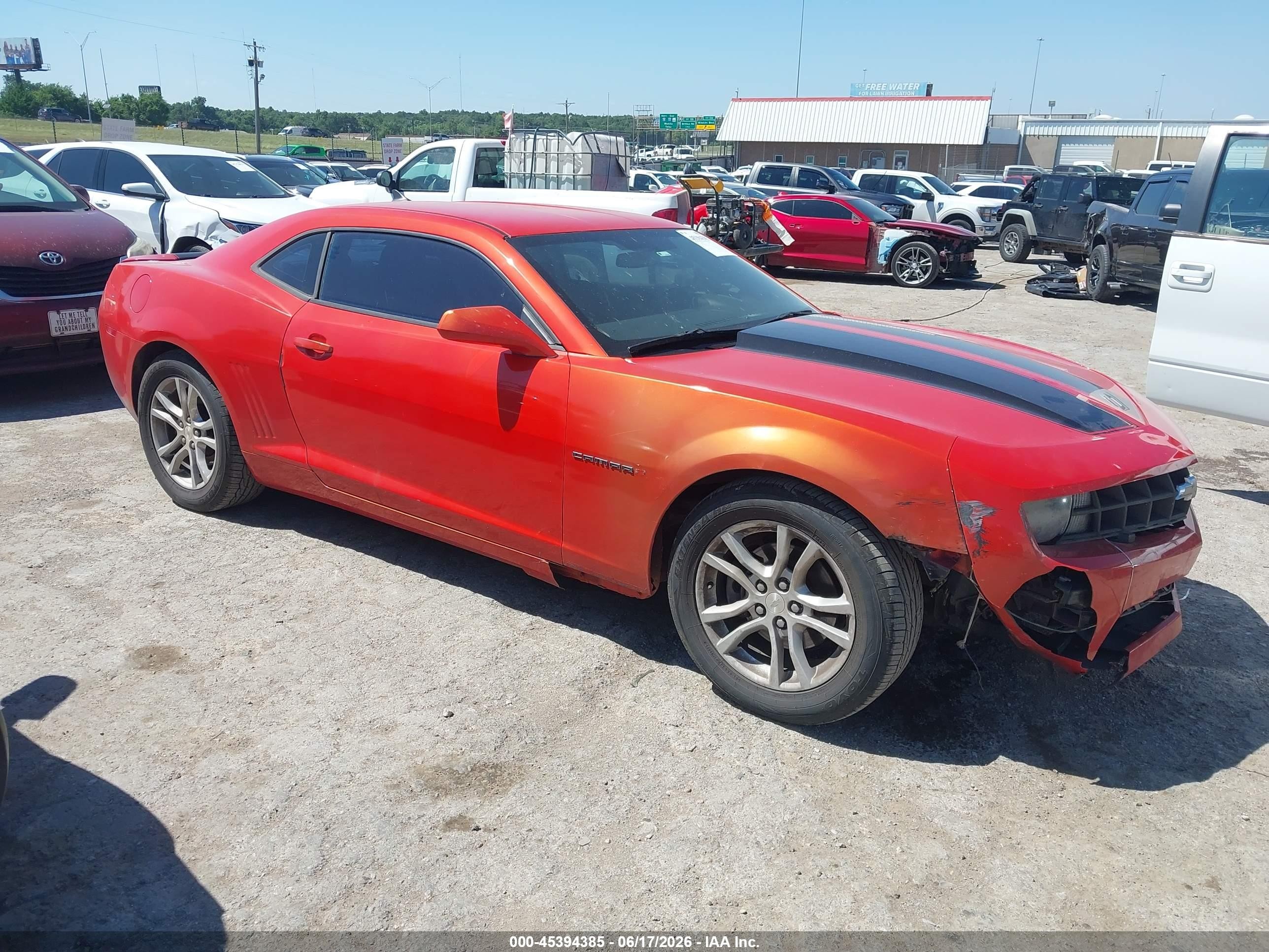 2013 Chevrolet Camaro 1lt Orange vin: 2G1FB1E38D9193628