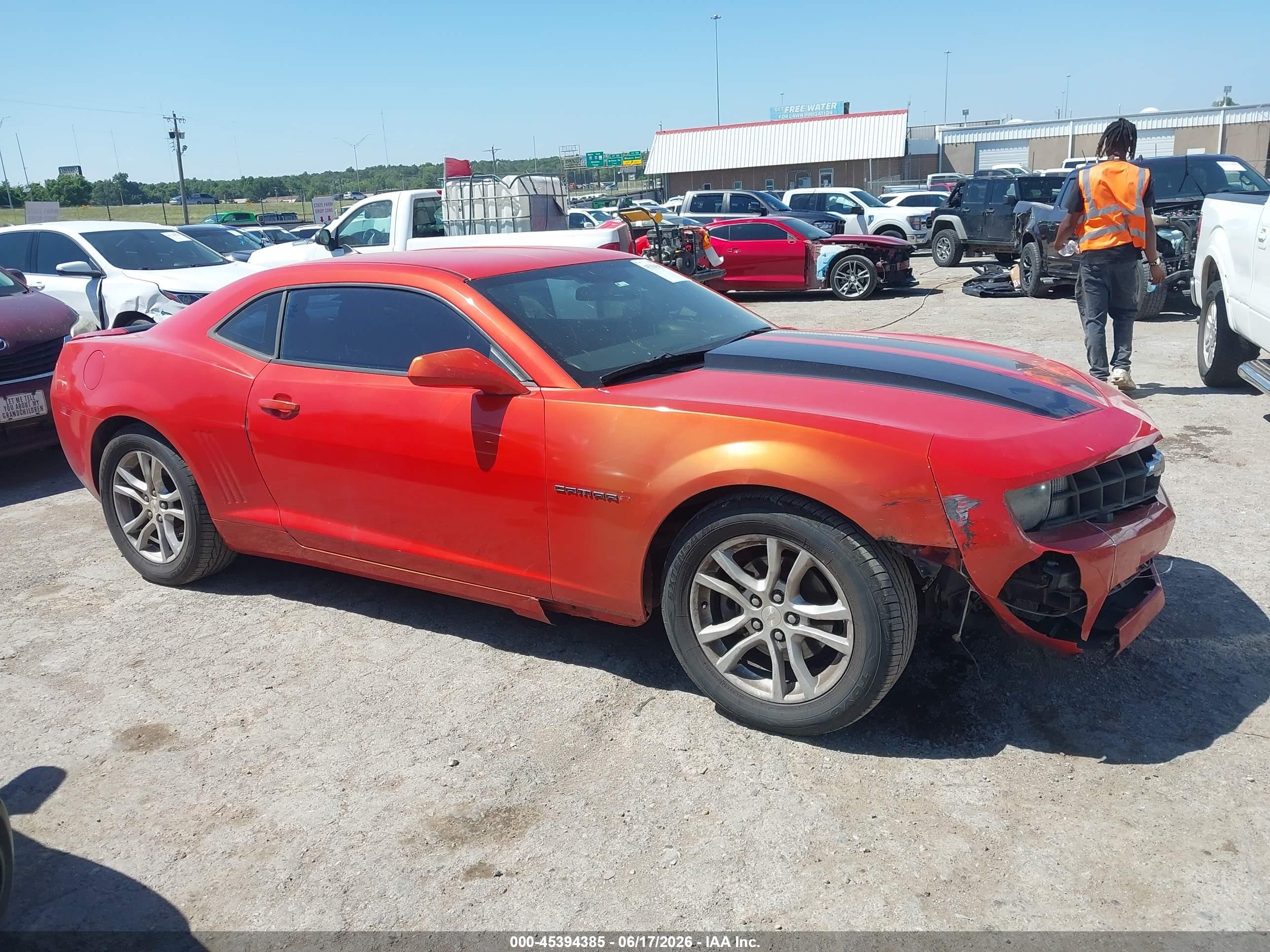 2013 Chevrolet Camaro 1lt Orange vin: 2G1FB1E38D9193628