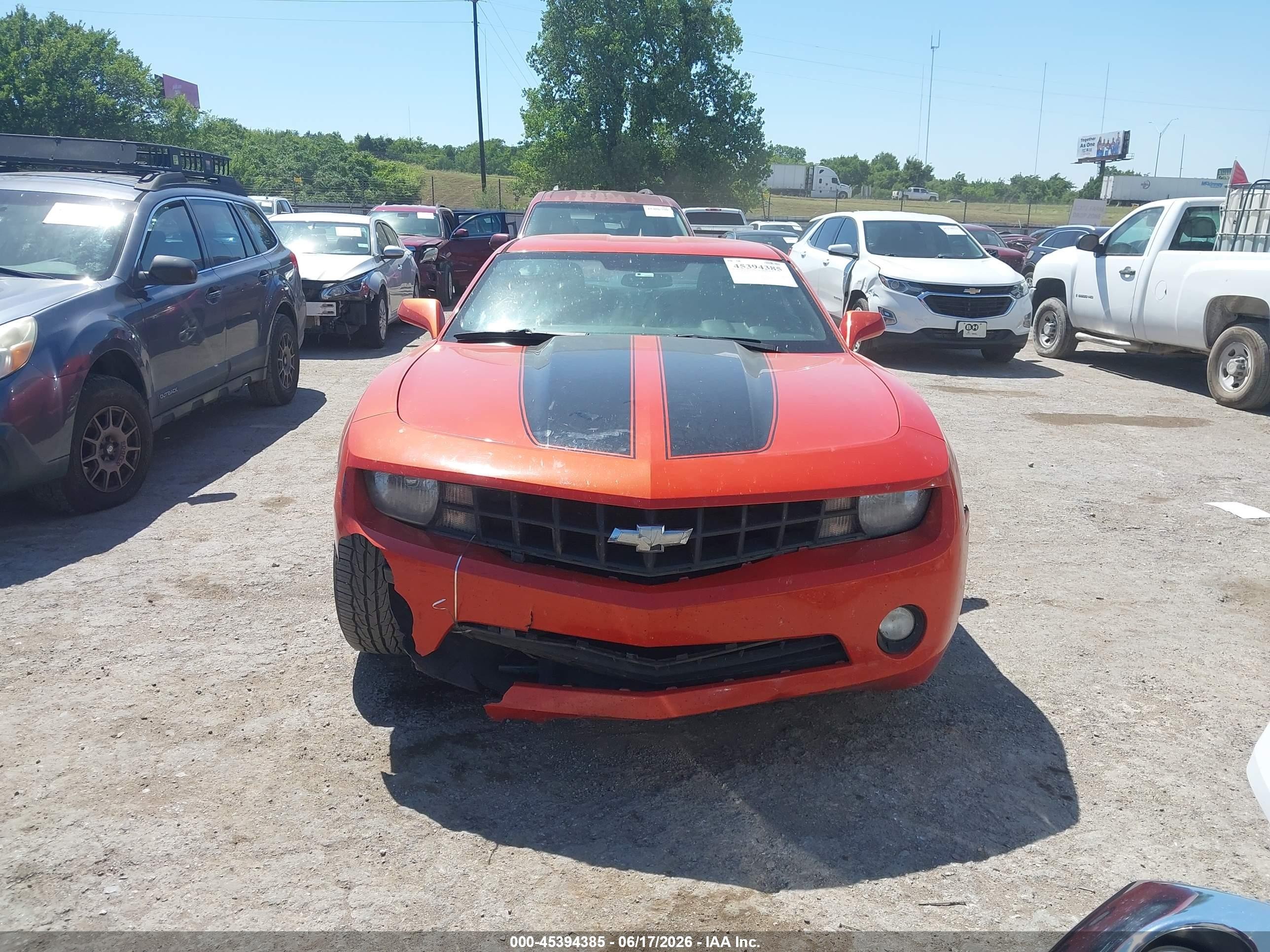 2013 Chevrolet Camaro 1lt Orange vin: 2G1FB1E38D9193628