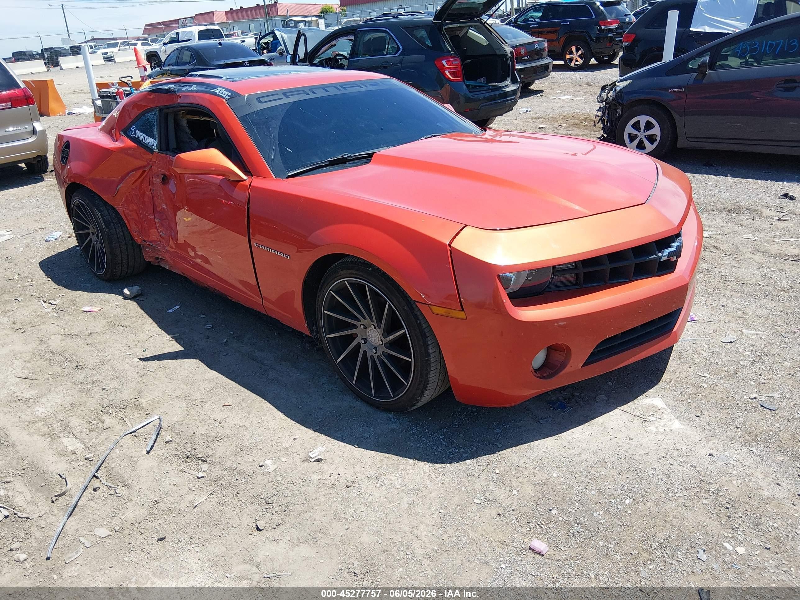 2013 Chevrolet Camaro 1lt Orange vin: 2G1FB1E38D9199381