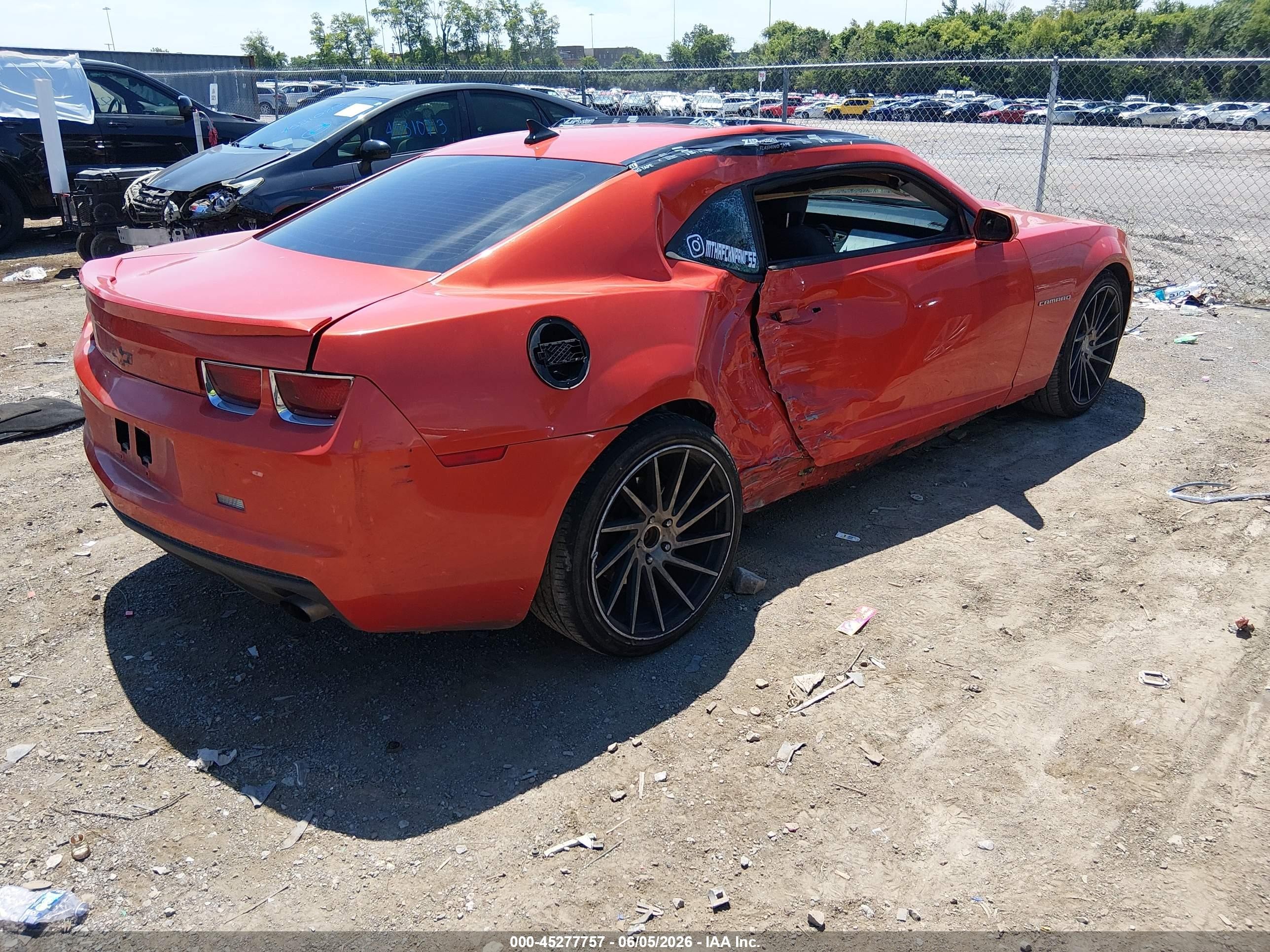 2013 Chevrolet Camaro 1lt Orange vin: 2G1FB1E38D9199381