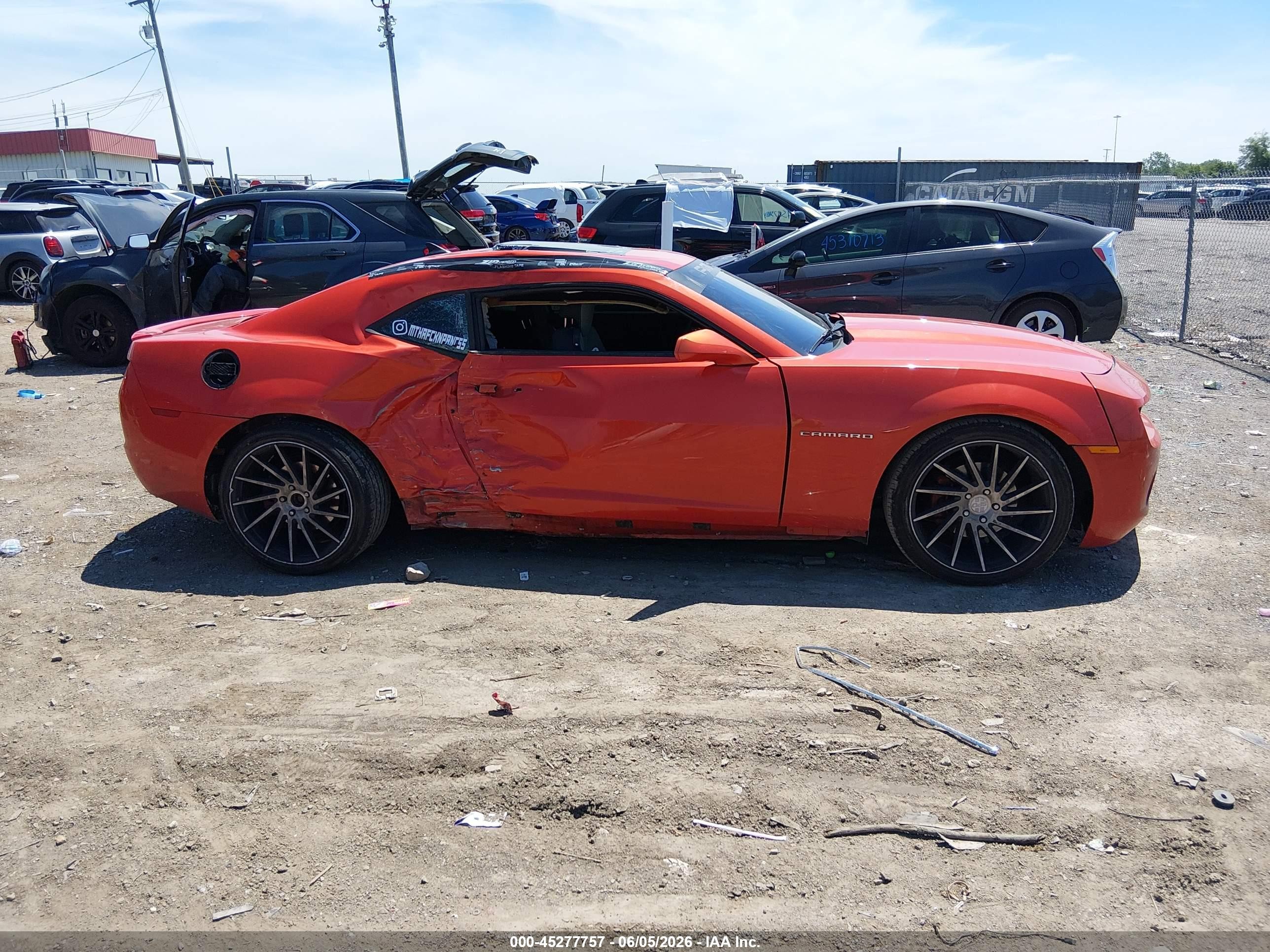 2013 Chevrolet Camaro 1lt Orange vin: 2G1FB1E38D9199381