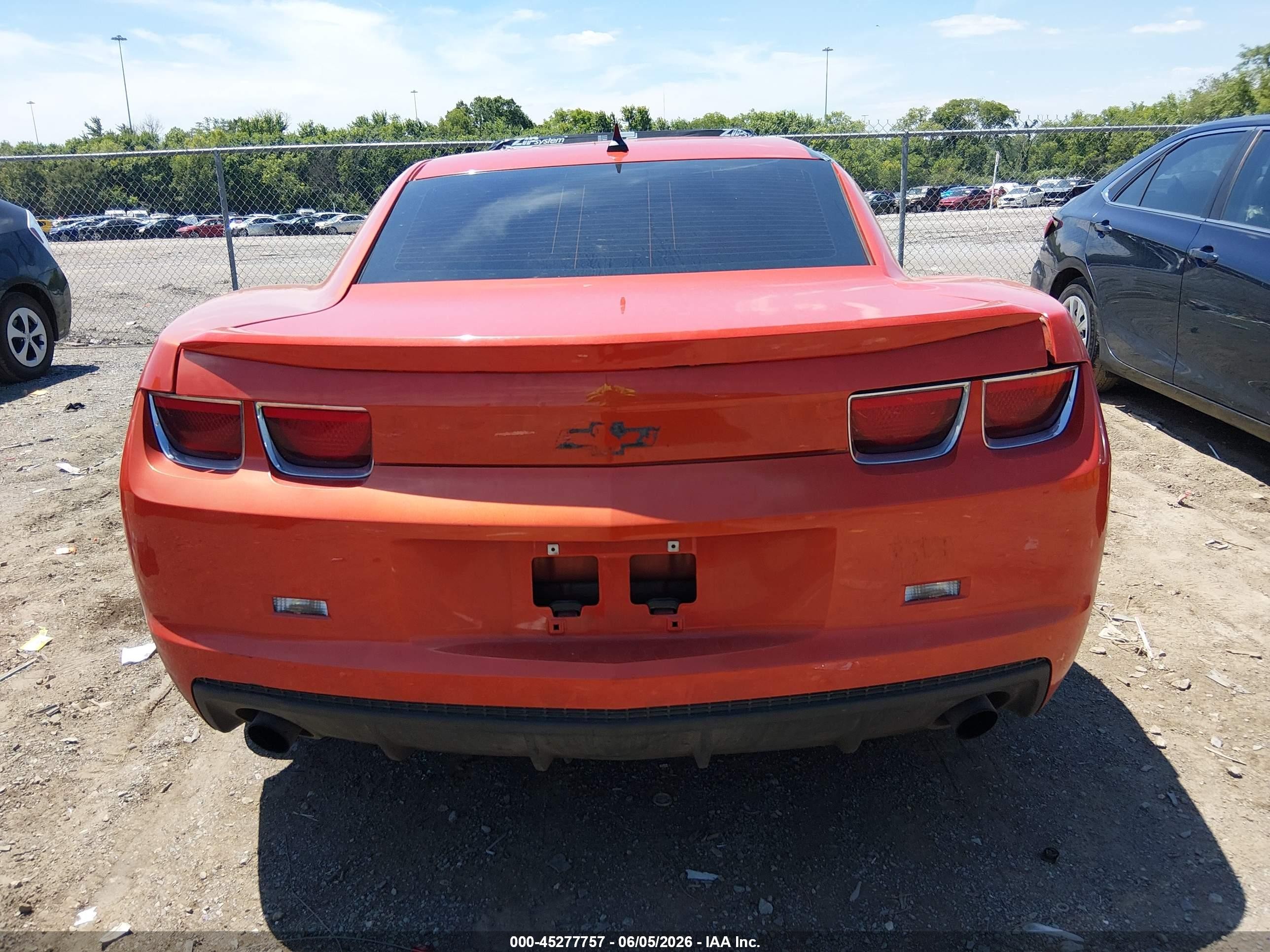 2013 Chevrolet Camaro 1lt Orange vin: 2G1FB1E38D9199381
