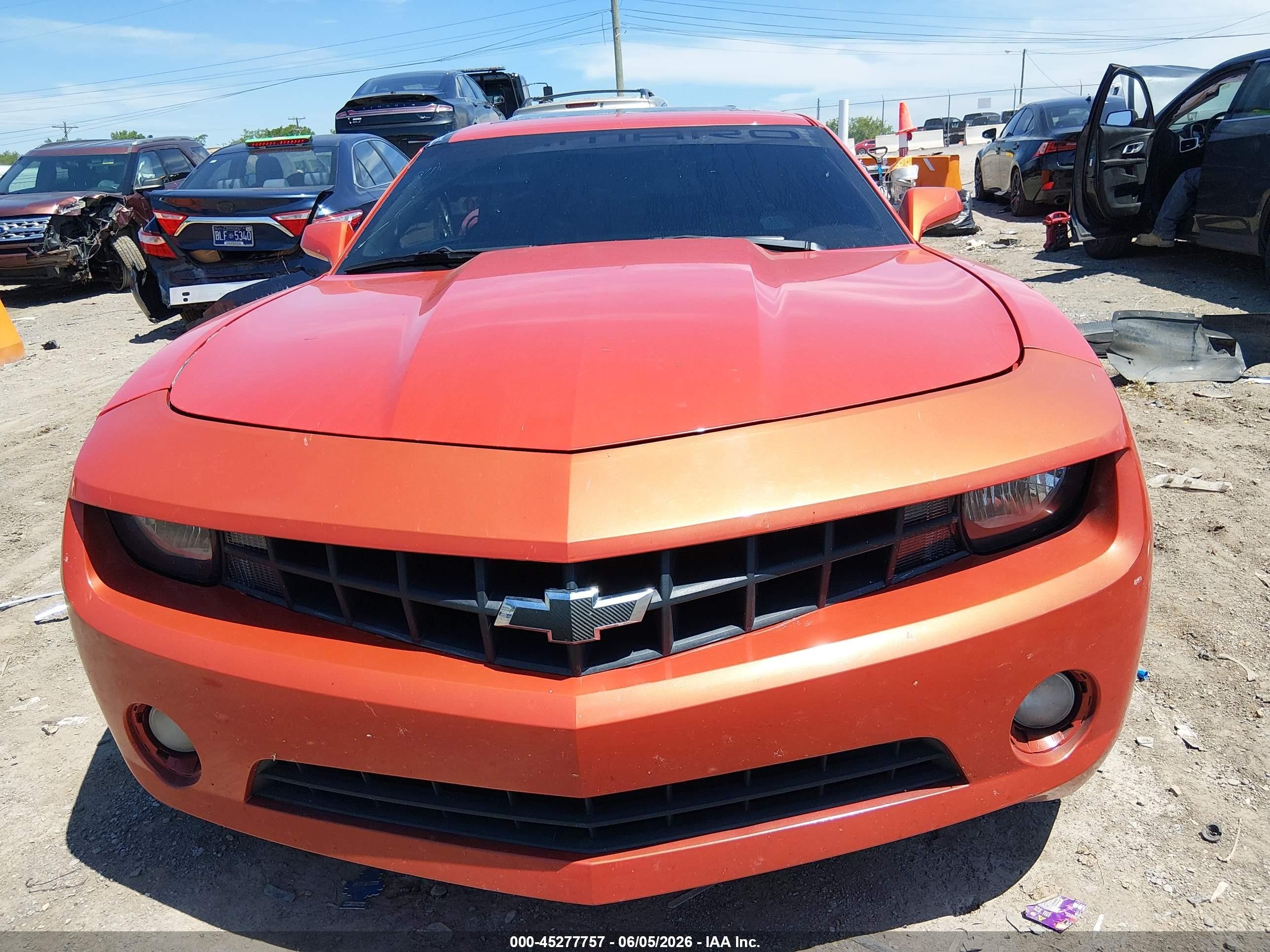 2013 Chevrolet Camaro 1lt Orange vin: 2G1FB1E38D9199381