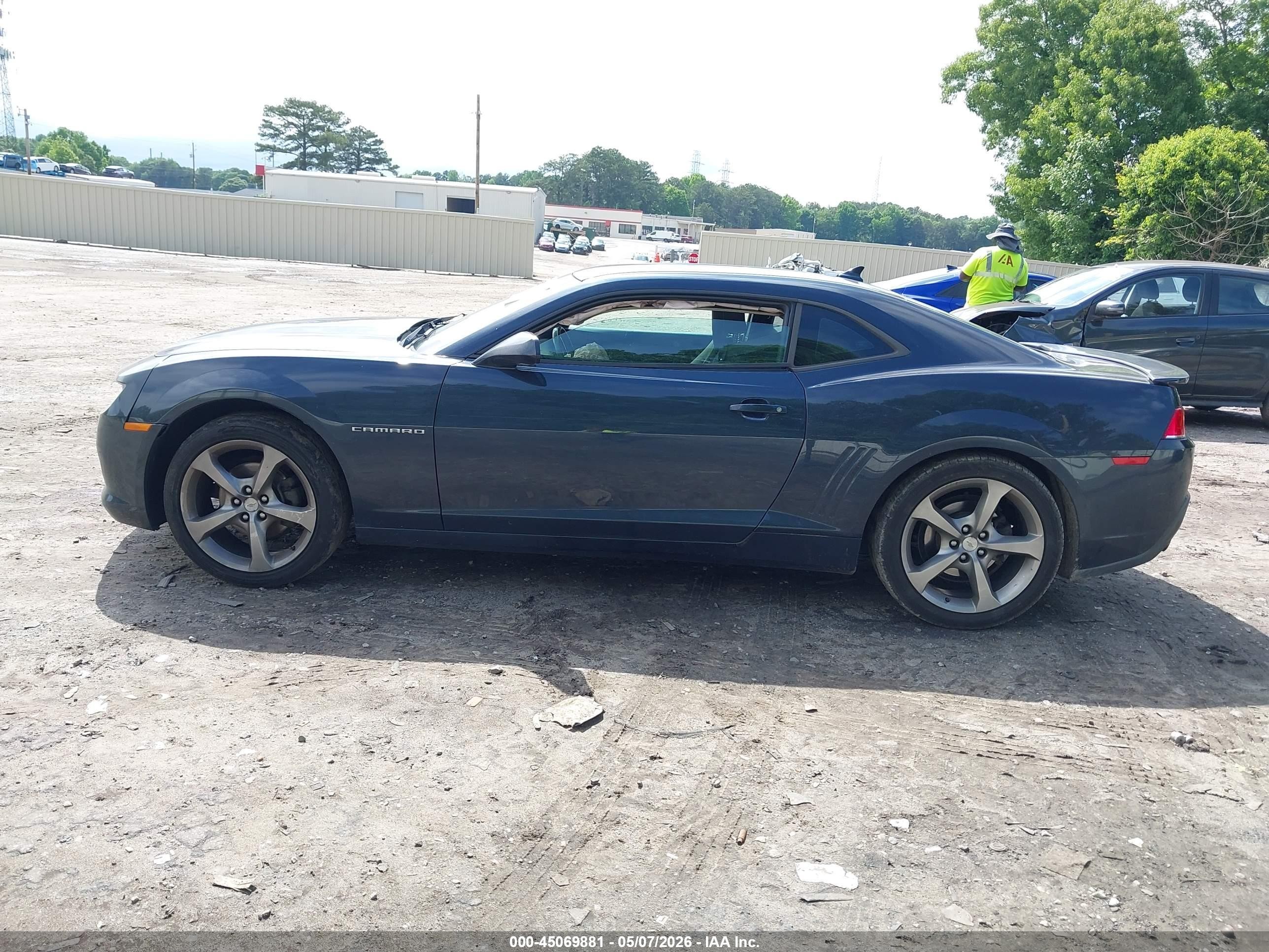 2014 Chevrolet Camaro 1lt Blue vin: 2G1FB1E38E9160534