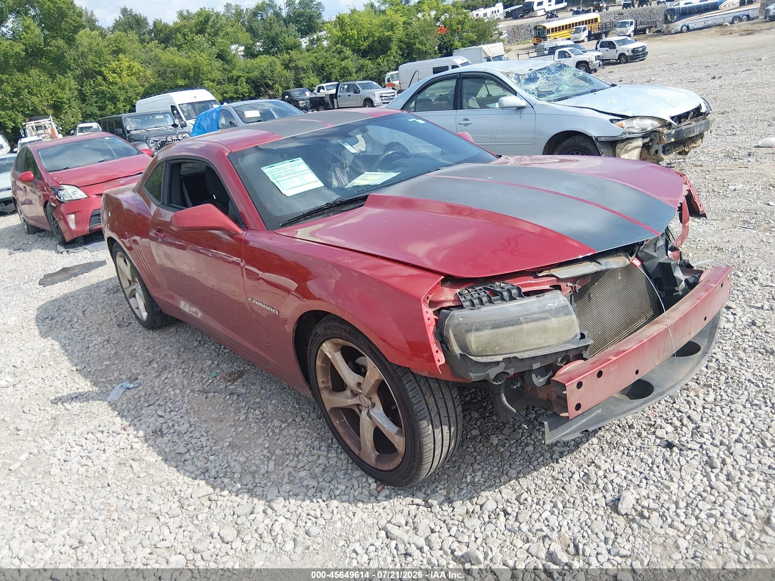 2014 Chevrolet Camaro 1lt Red vin: 2G1FB1E38E9268149