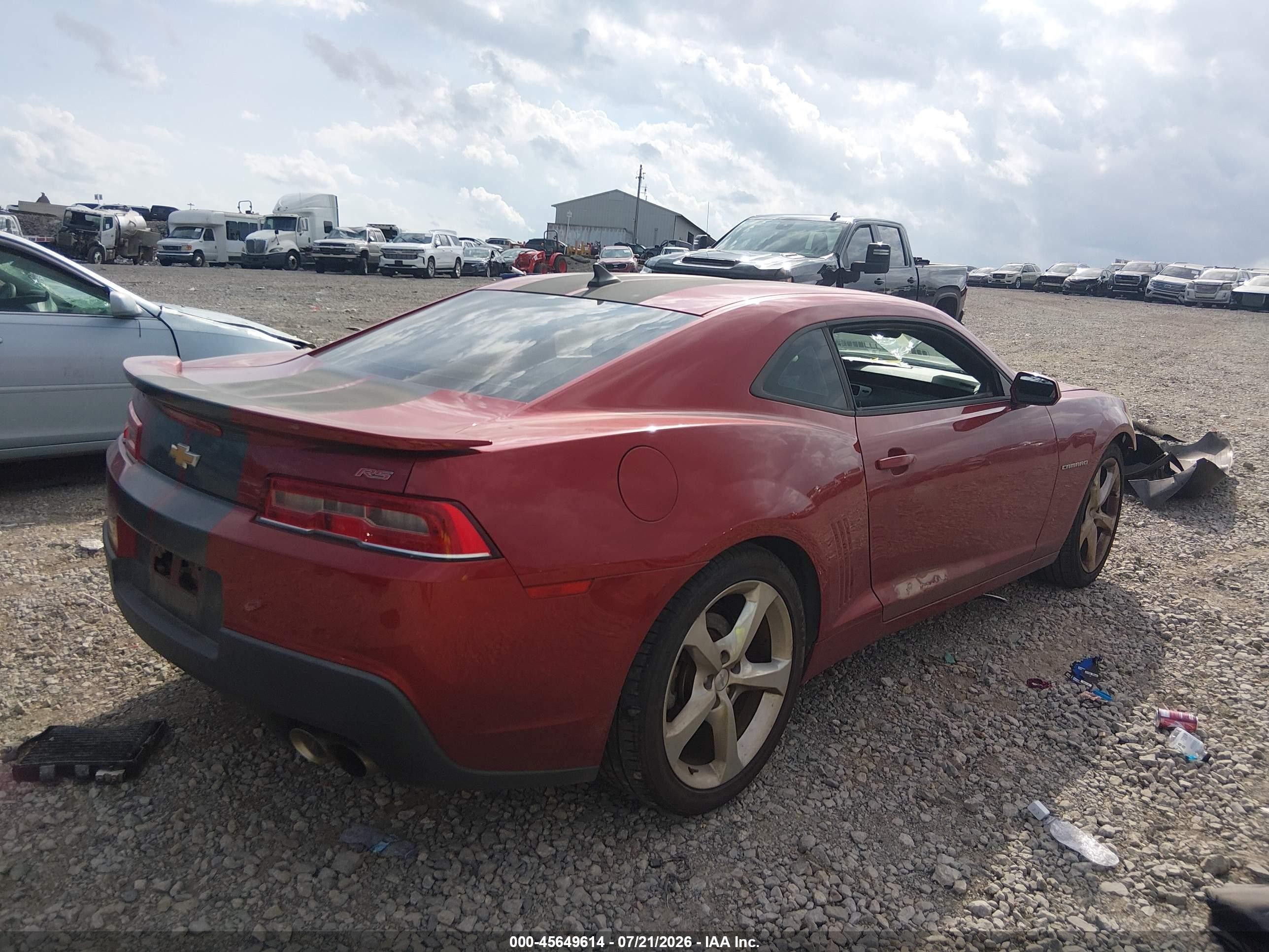 2014 Chevrolet Camaro 1lt Red vin: 2G1FB1E38E9268149